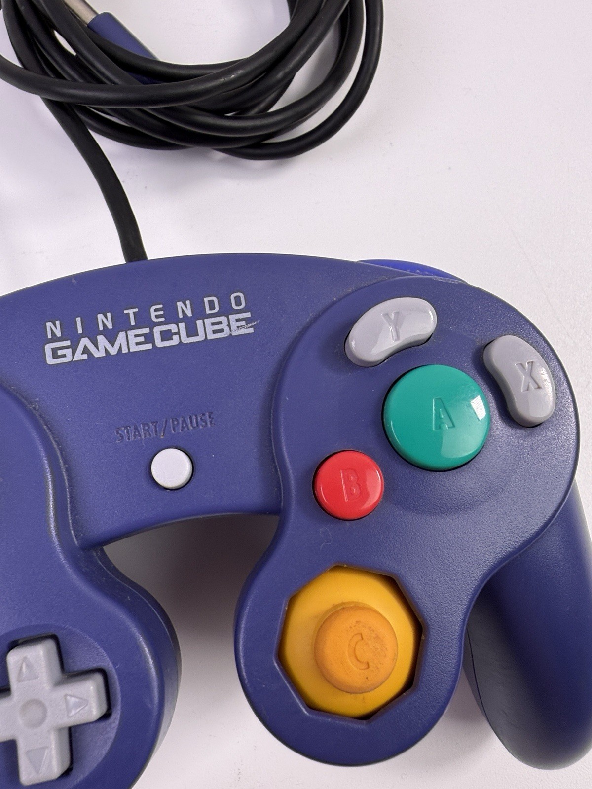 Official OEM Nintendo GameCube Controller Indigo Purple DOL-003 (Left Stick Rub)
