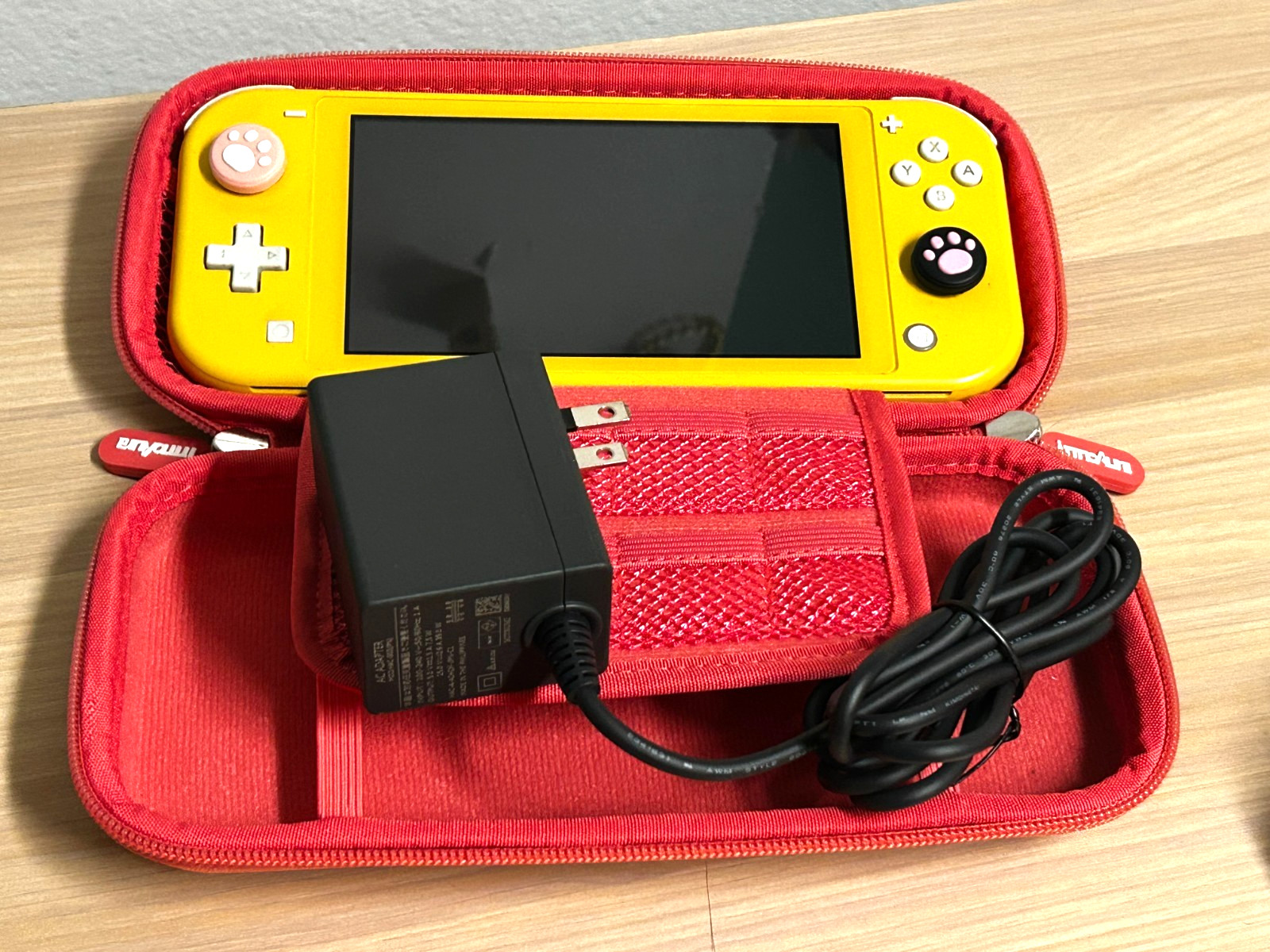 Nintendo Switch Lite Yellow Handheld Console 32GB Custom Sticks OEM Charger