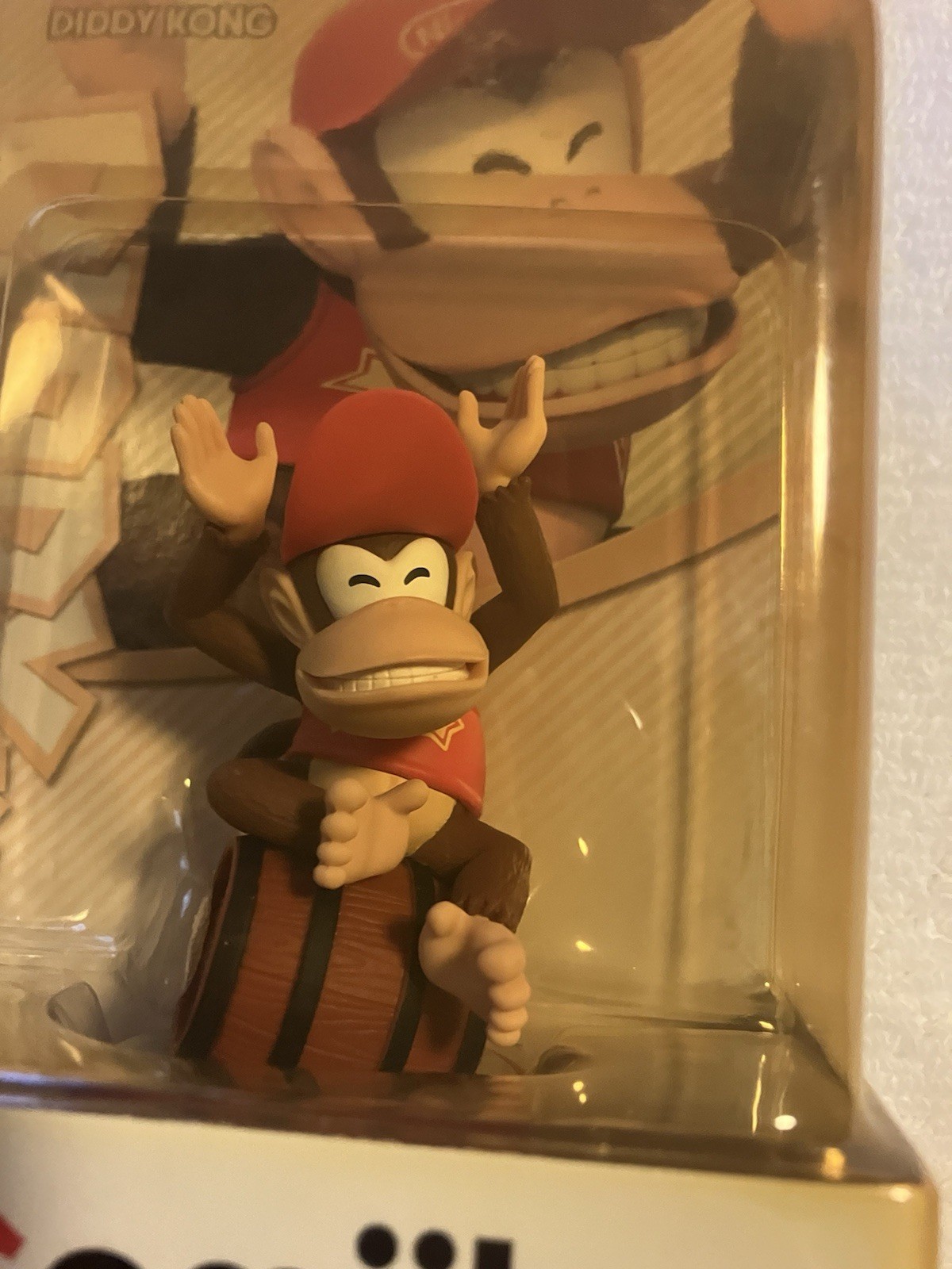 Nintendo Amiibo Super Mario Series Diddy Kong Figure *Sun Damaged Package*