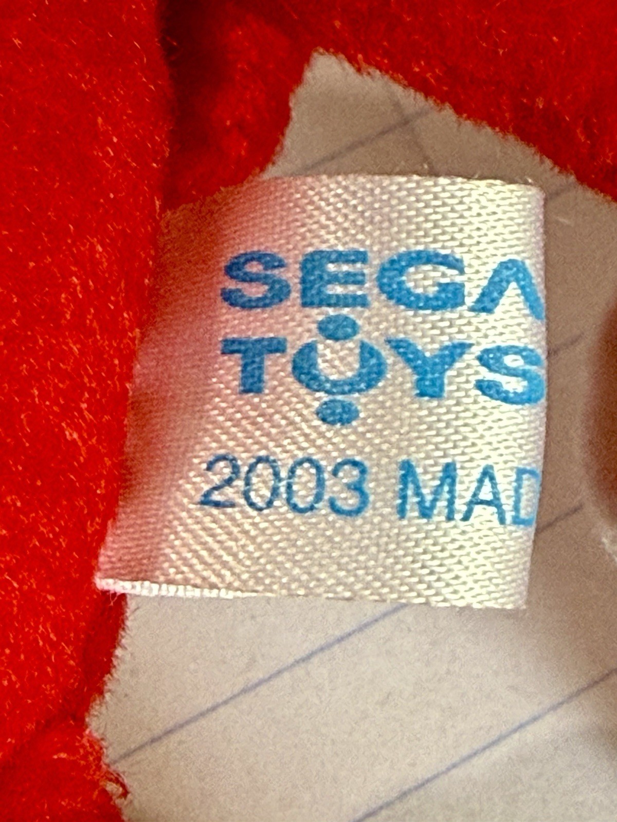 Knuckles Echidna Sonic X Plush 2003 SEGA Toys Cartoon TV Show Hedgehog Hedge