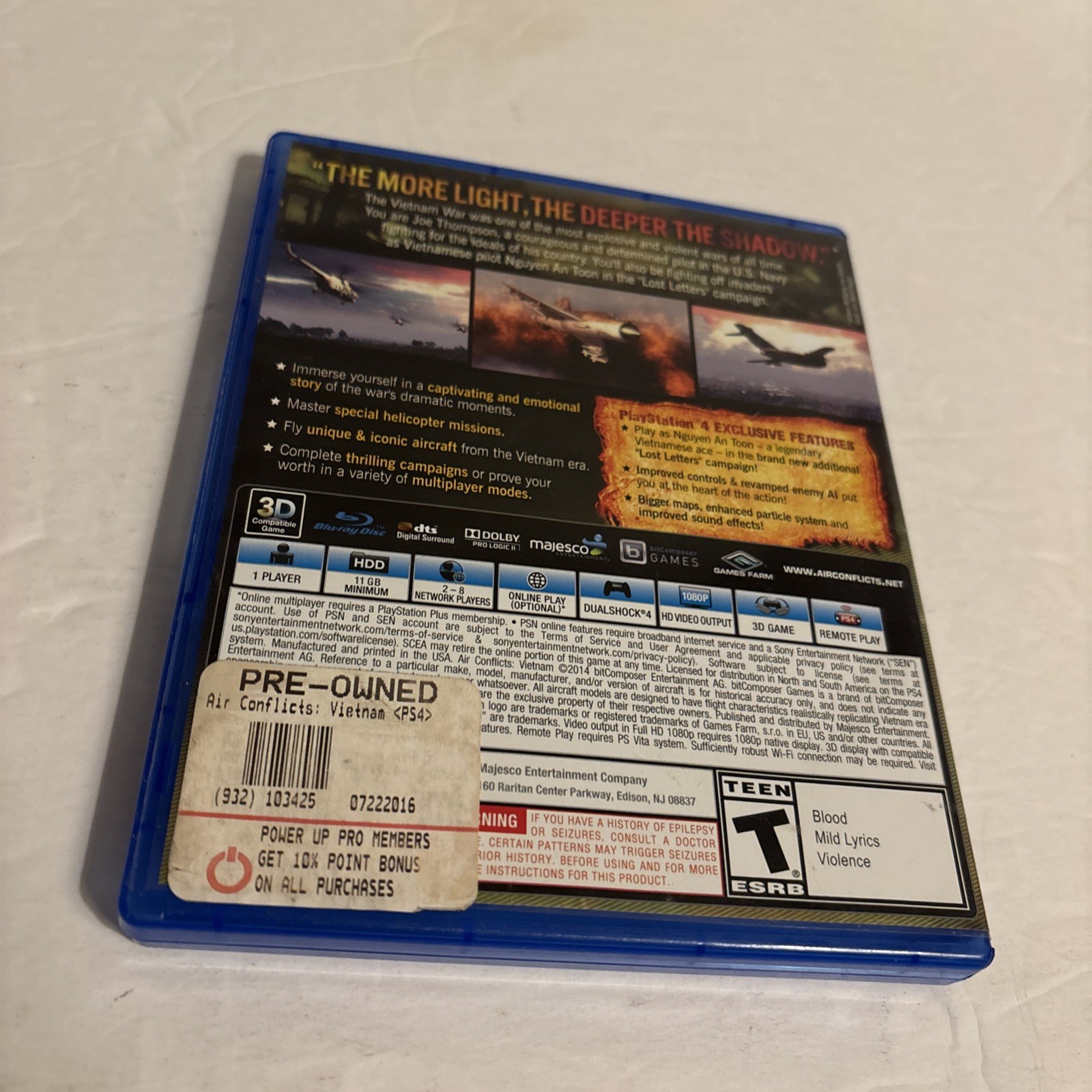 Air Conflicts: Vietnam Ultimate Edition (Sony PlayStation 4, 2014) CIB *TESTED*