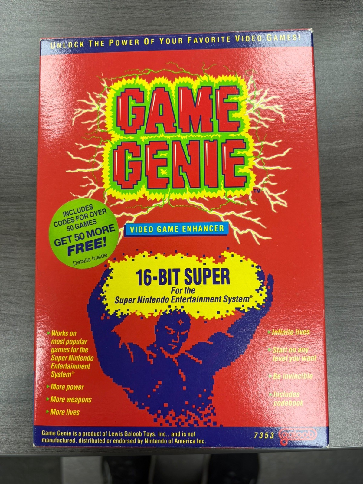 Game Genie SNES Super Nintendo 16-Bit Complete in Box w/ Manual