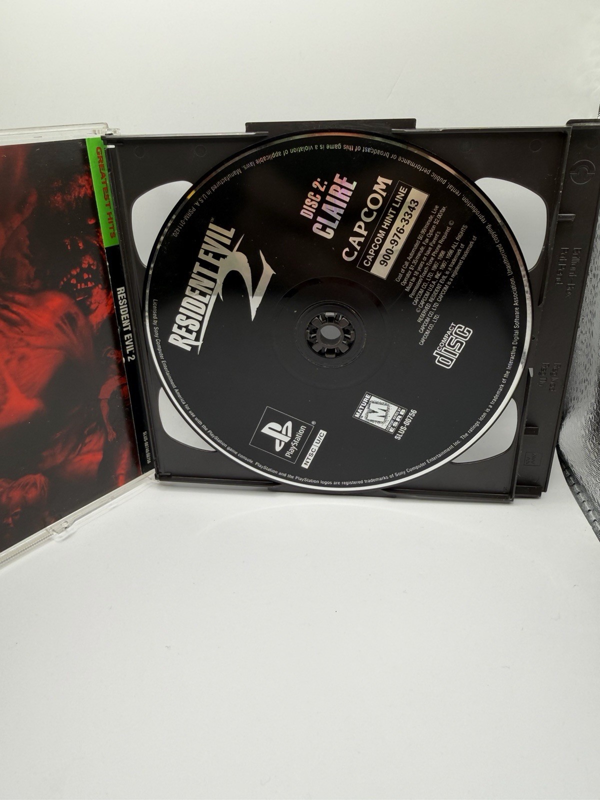 Resident Evil 2 Greatest Hits 1998. Manual With Reg Card! Untested. Read Desc