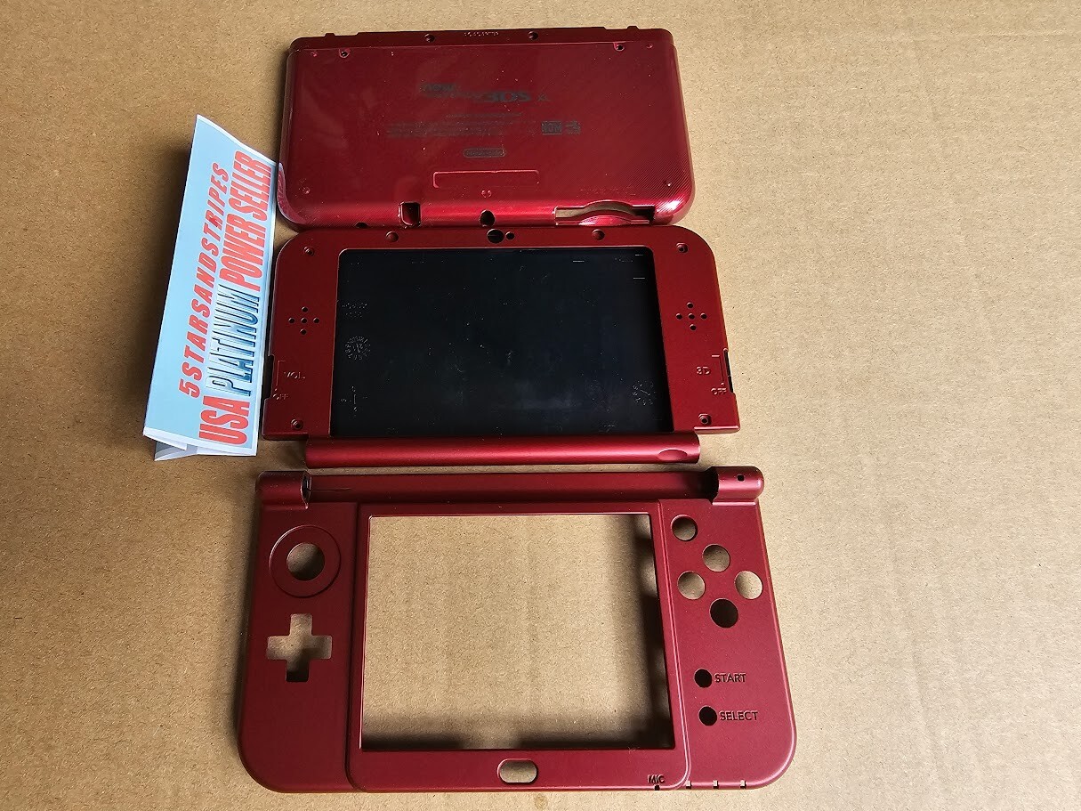 FULL HOUSING Top & Battery Cover Shell Case FOR NINTENDO NEW 3DS XL NEW3DSXL RED