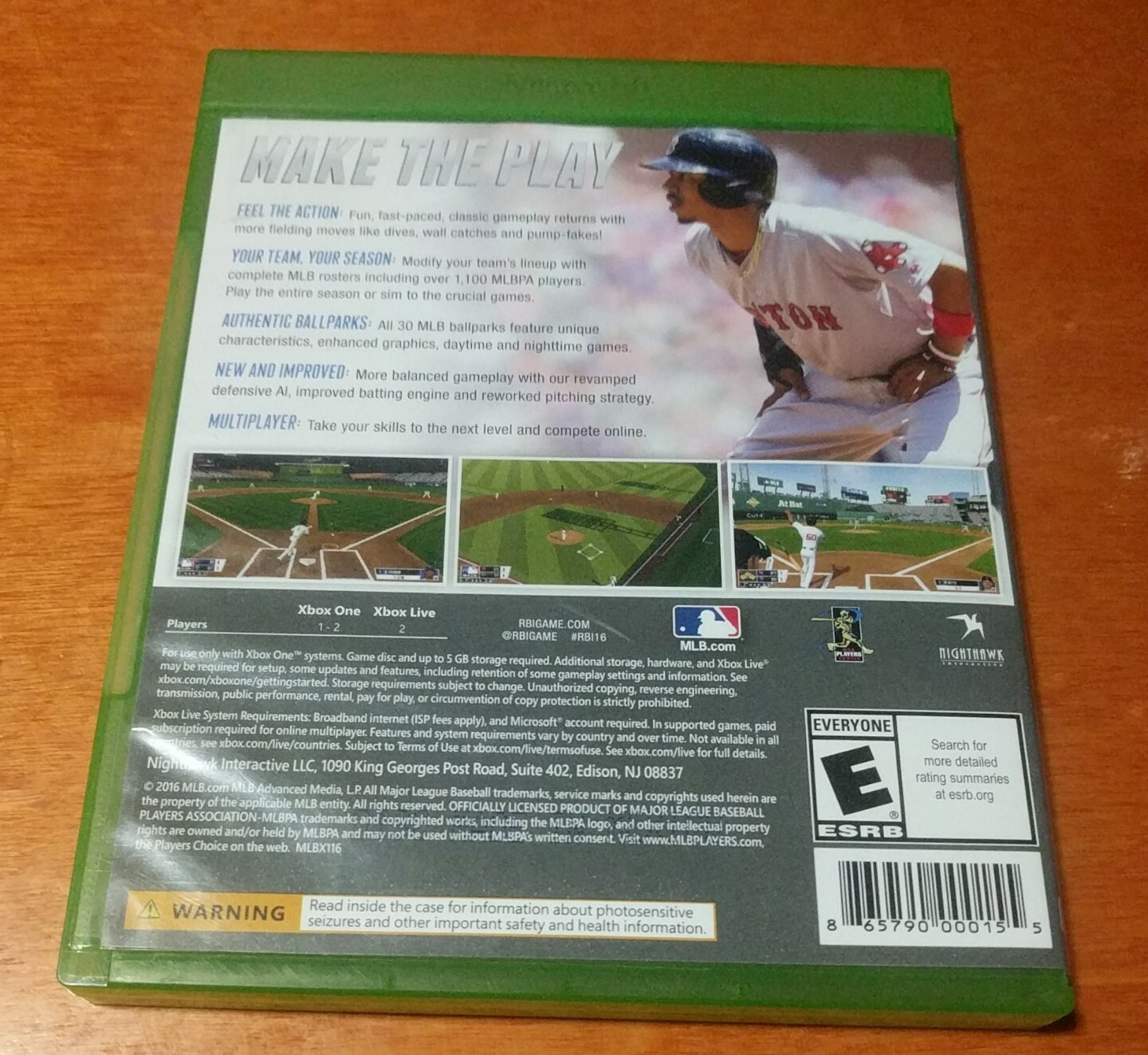 R.B.I. Baseball 2016 Microsoft Xbox One MLB Nighthawk Interactive Everyone