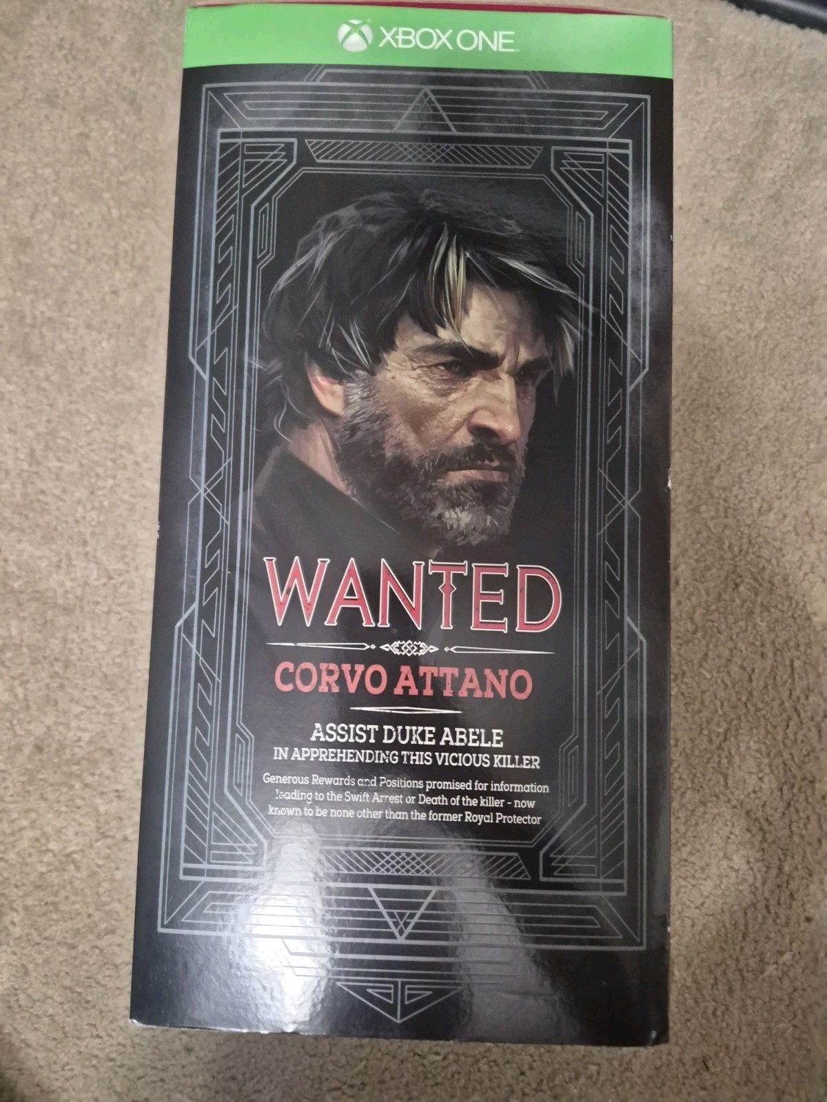 Dishonored 2 Corvo Attano Mask Only Collector’s Edition Xbox One No Game