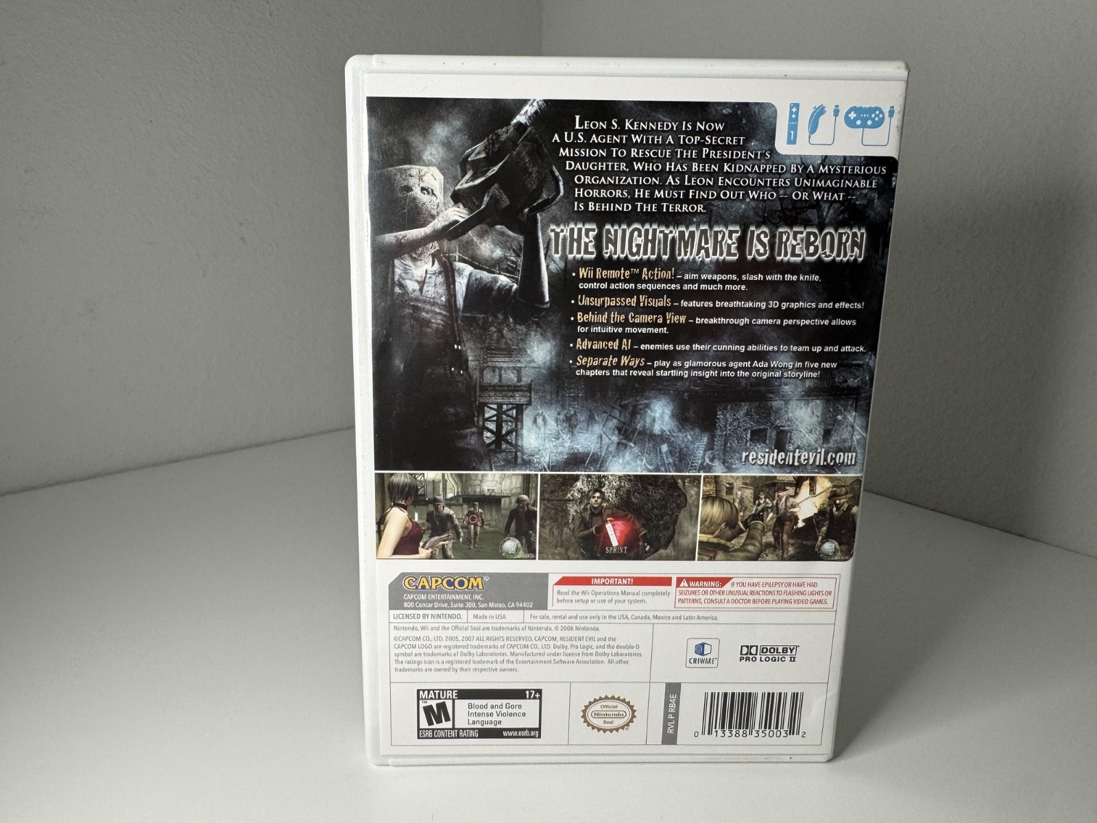 Resident Evil 4 – Wii Edition (Nintendo Wii, 2007), Used, Untested