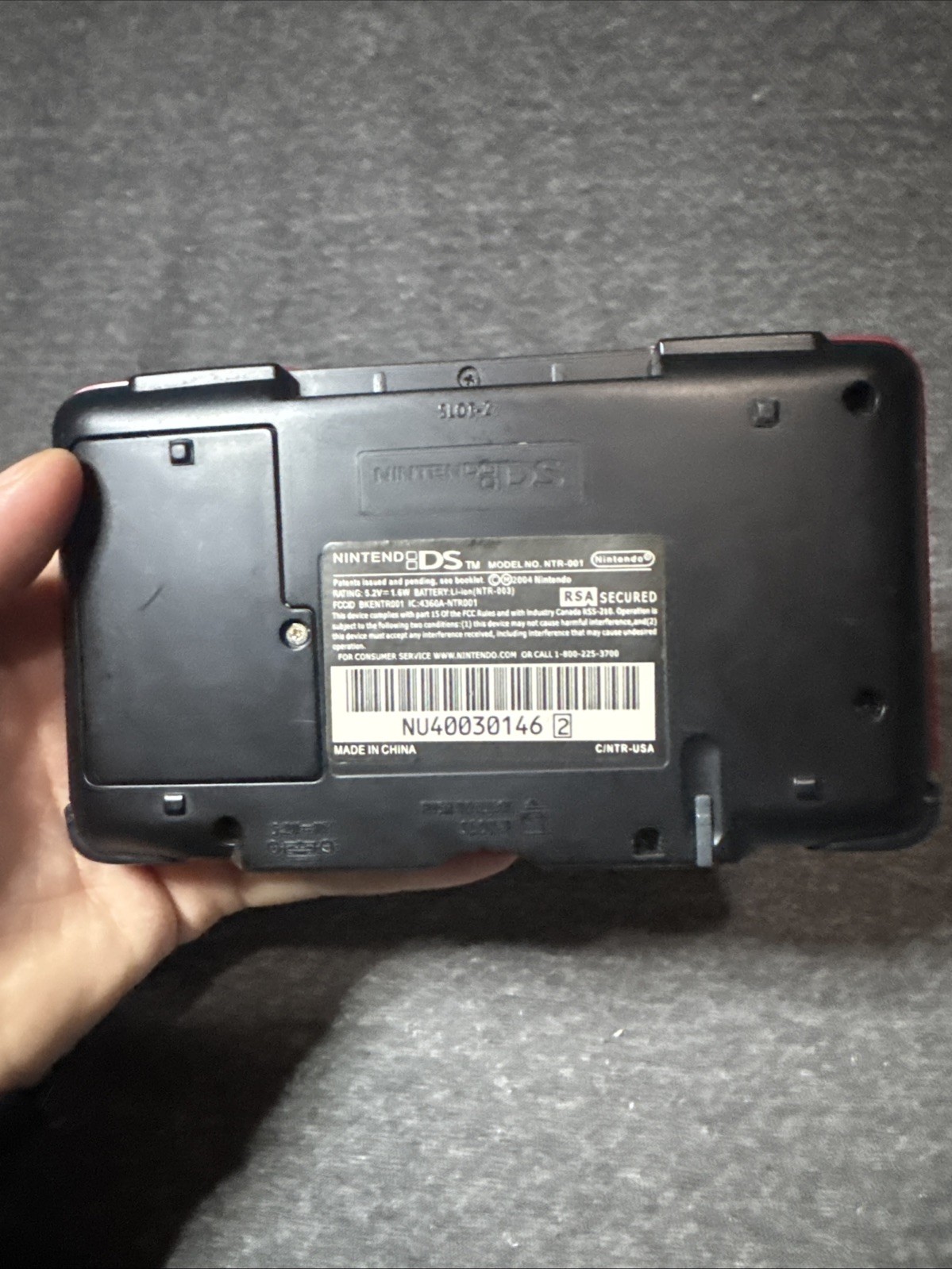 Nintendo DS Red Handheld System NTR-001