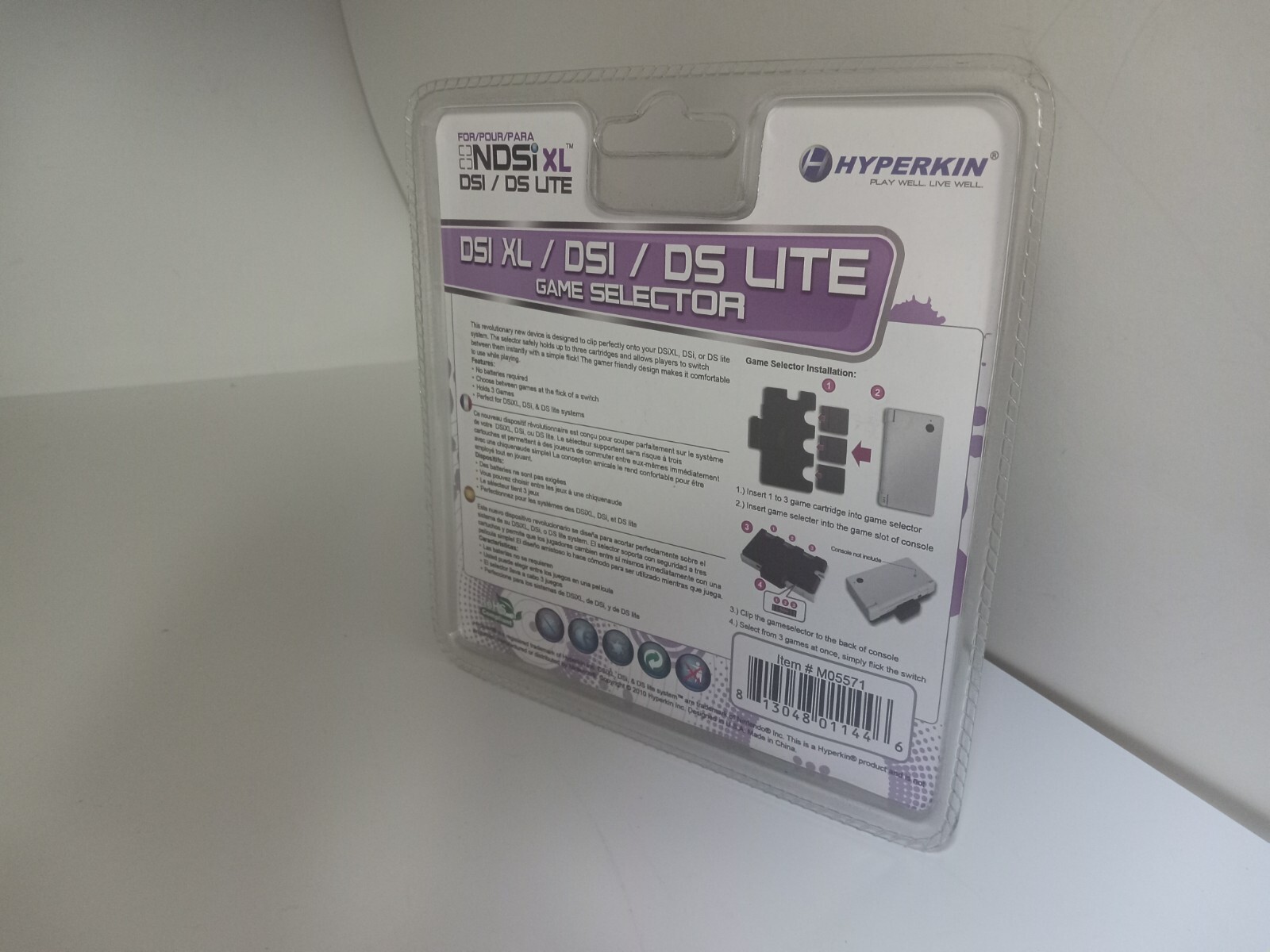 20 NEW 3 in 1 Game Selector Nintendo DSi,Dsi XL,DS Lite Switch Between 3 Games