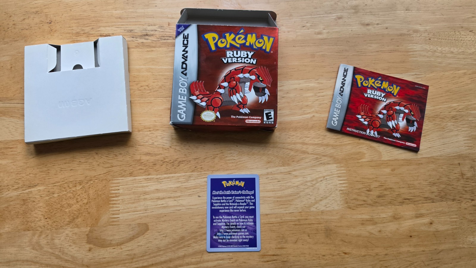 Pokemon Ruby (GBA) Box ONLY & Manual/E-Reader Information Card Included