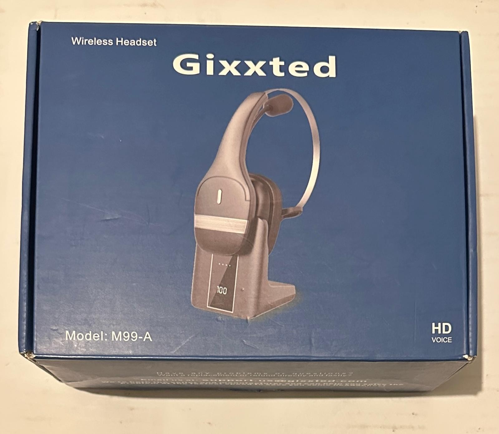 V5.3 Wireless PC Headset with Mic – 130H Playtime, LED Display, Noise Canceling,