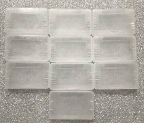 10x GBA Cases Clear Plastic Cartridge Nintendo Game Boy Advance Games Dust Cover
