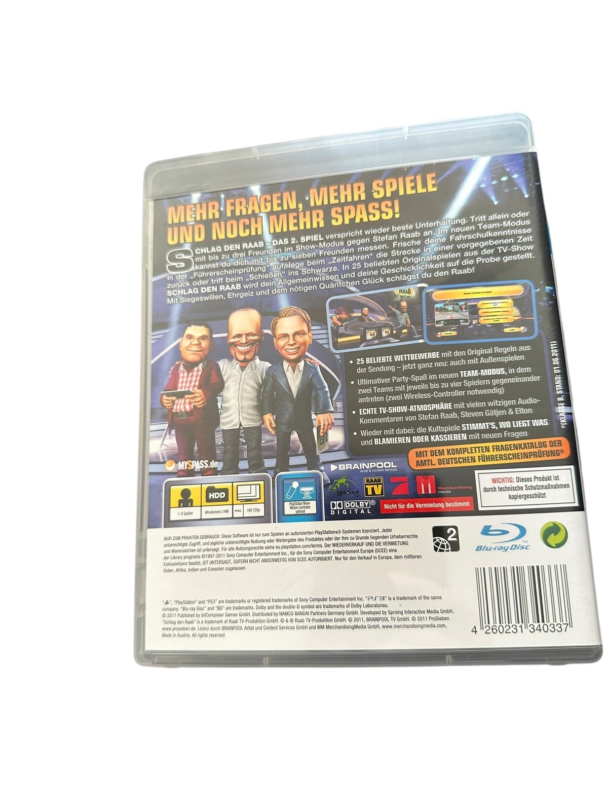 Beat The Raab Sony Playstation 3 PS3 Complete W Manual The 2nd Game German