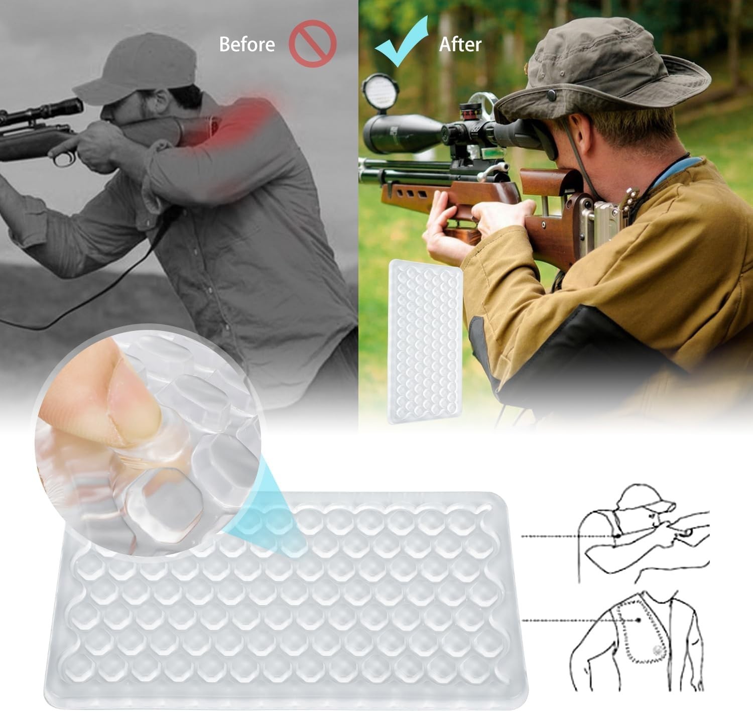 Universal G3 Recoil Pad for Vests & Shirts – Comfort-Enhancing Shooting Gear