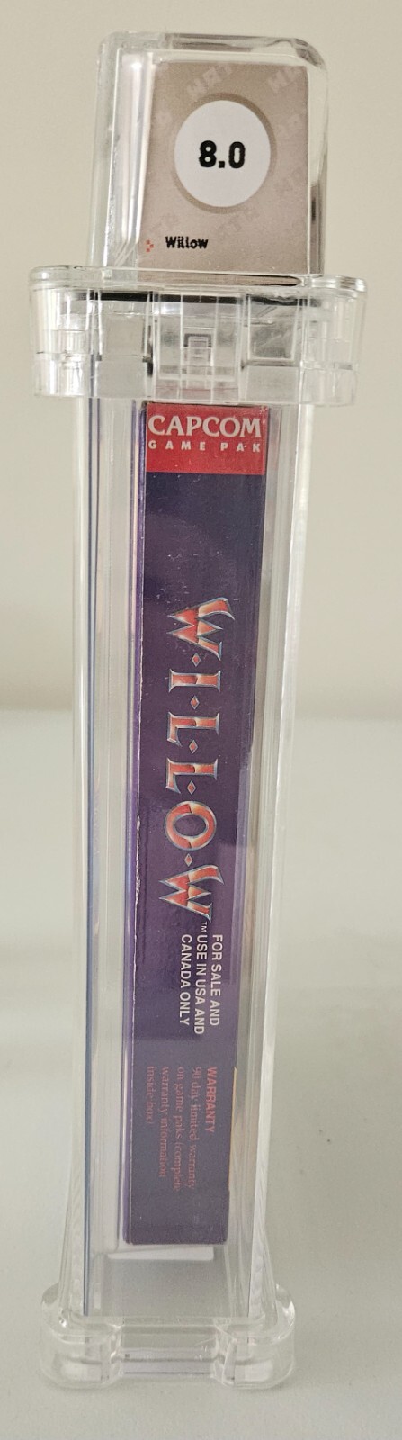 Willow WATA graded 8.0 CIB Nintendo Entertainment System 1989 Case is crack free