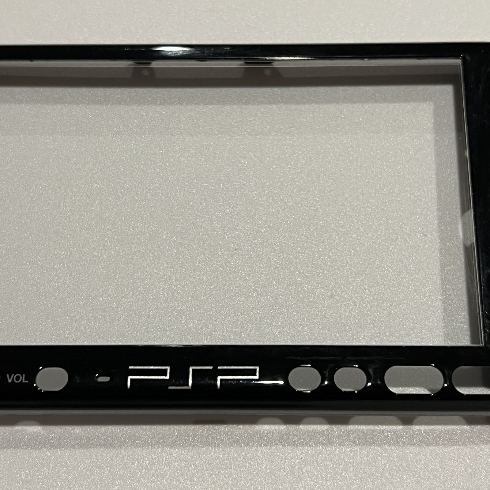 BLACK Sony PSP 3000 Front Faceplate Part Official OEM w/ New Glass Lens
