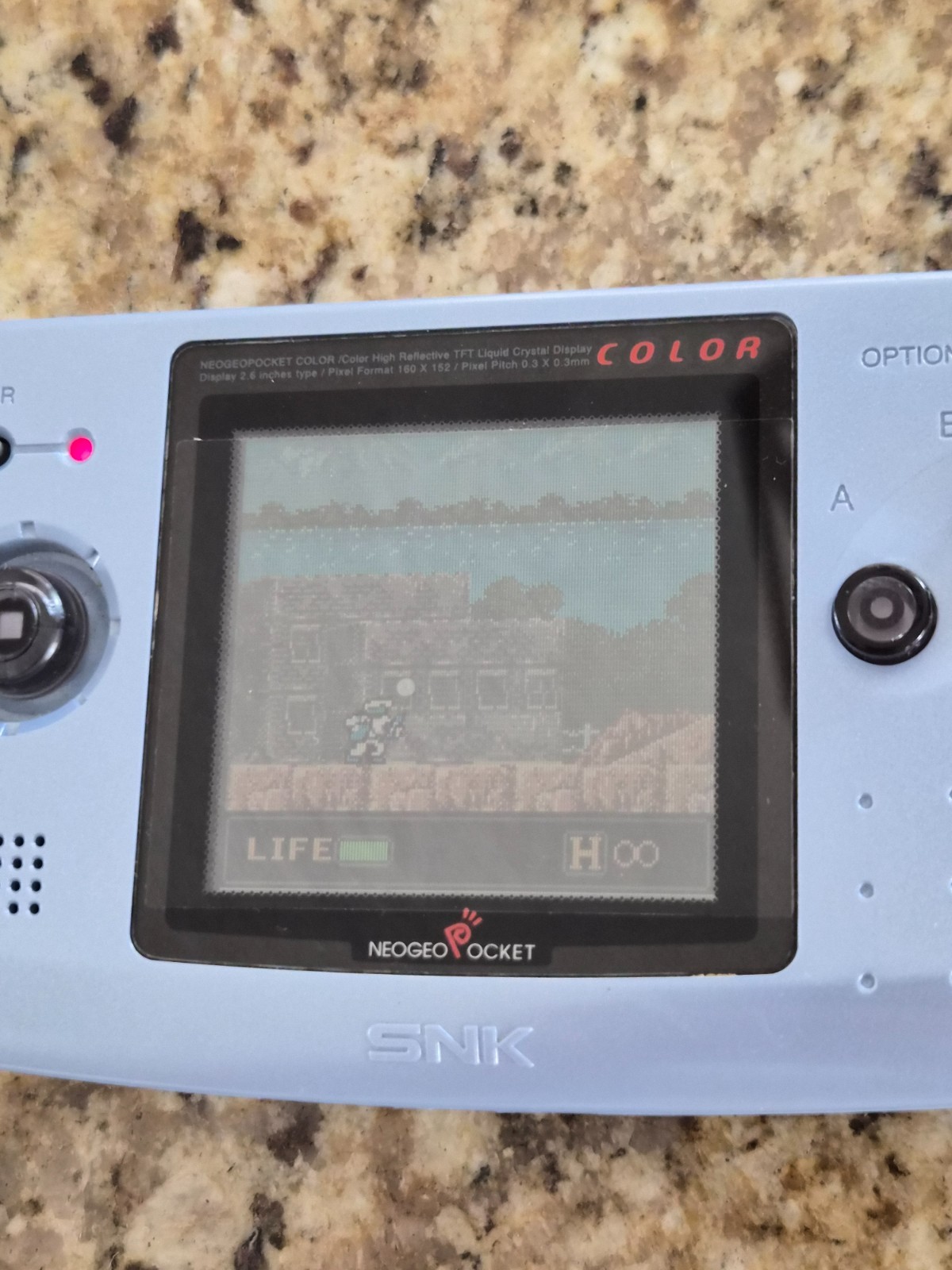 Neo Geo Pocket Color Blue Handheld Console Metal Slug 1st Mission Game Tested!