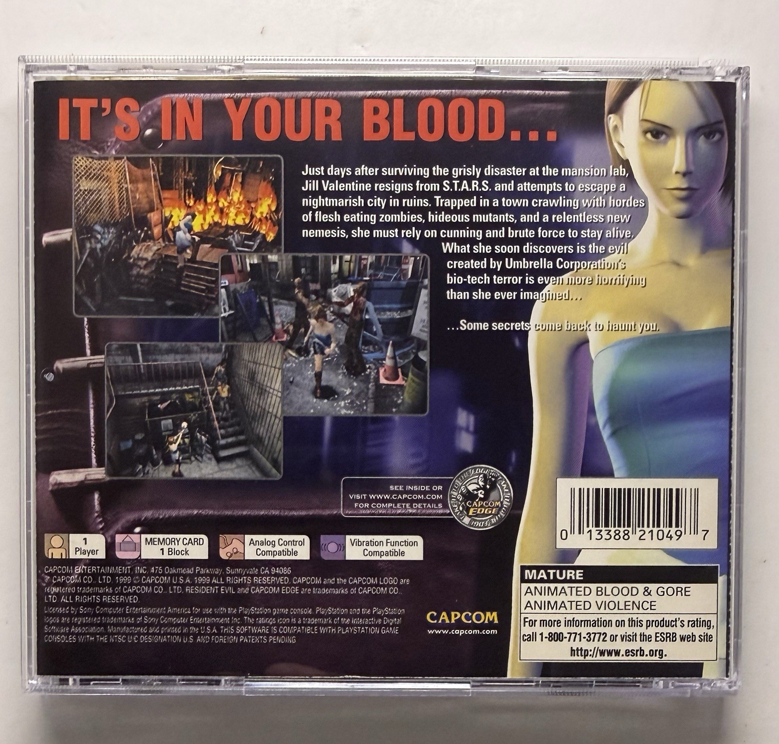 Resident Evil 3 Nemesis Sony PlayStation 1 PS1 Complete CIB Black Label Tested