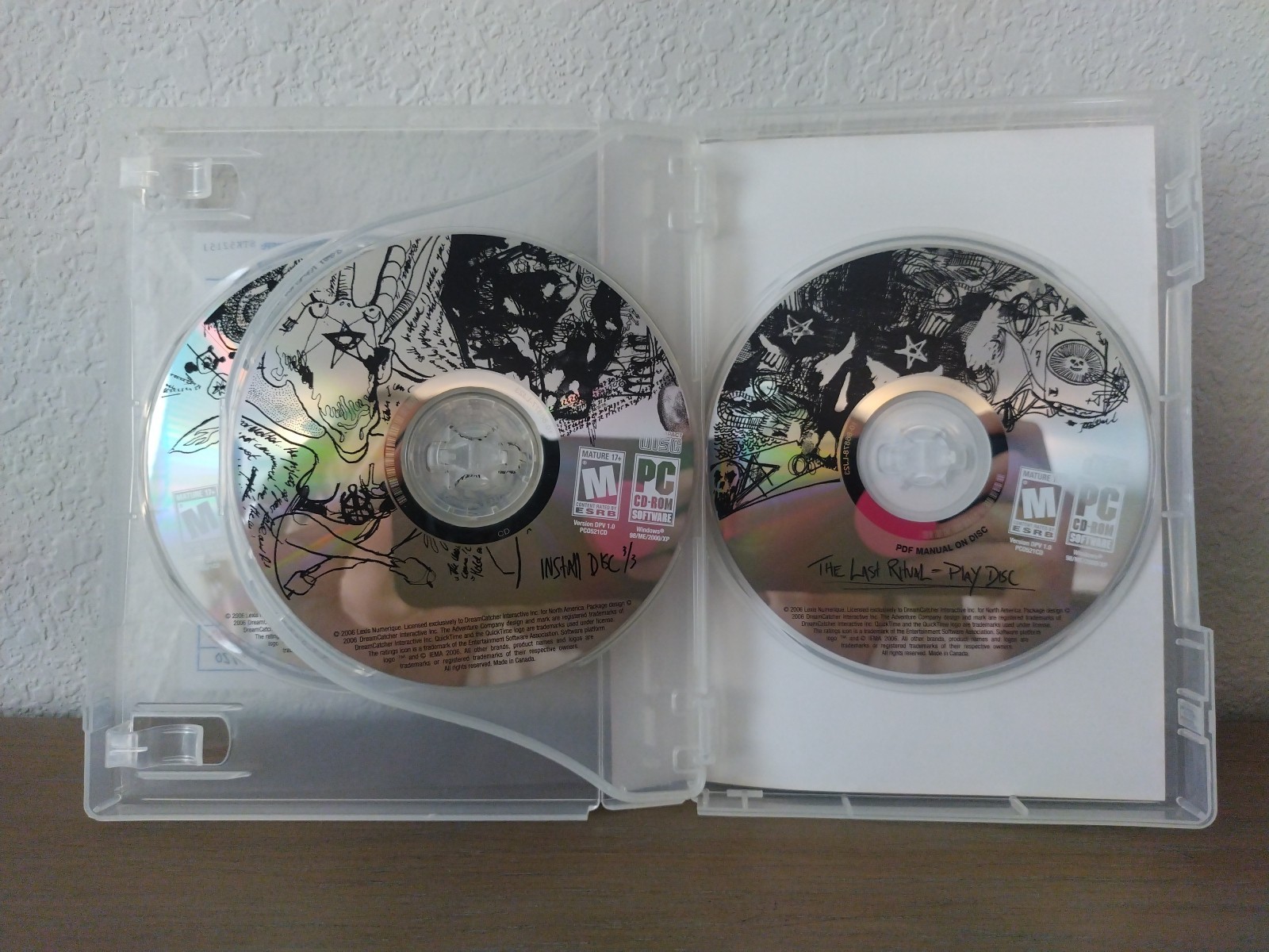 2006 The Adventure Company Evidence The Last Ritual PC CD-ROM 3 Disc Game