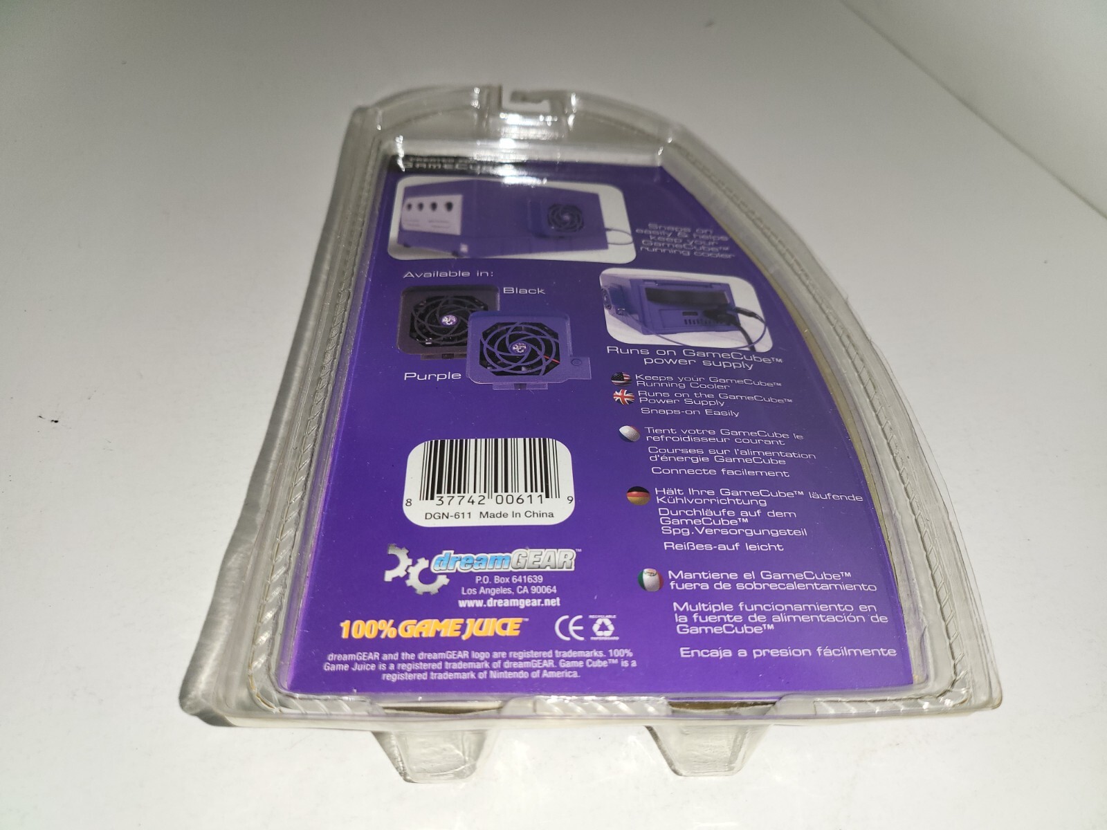 NEW Snap on External indigo/Purple Gamecube Console System Digi Cooling Fan