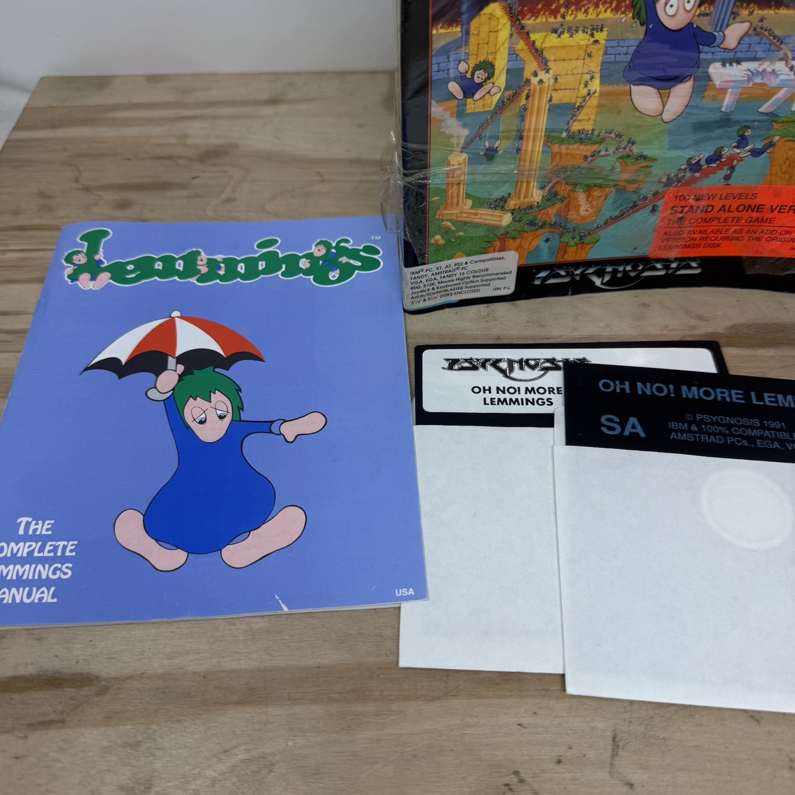 Oh No! More Lemmings 1991 Big Box 3.5″ & 5.25″ Disks ADD ON VERSION