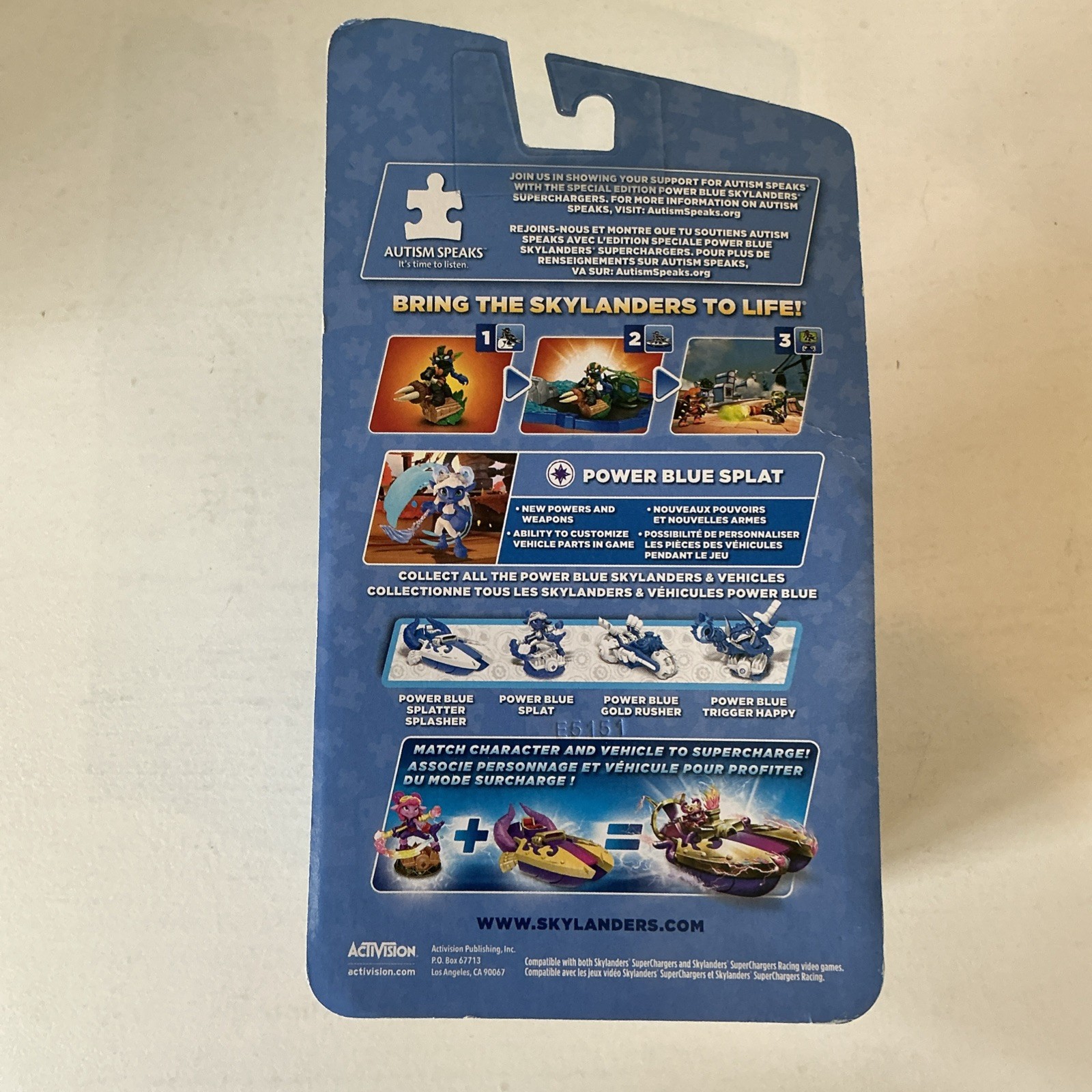 New Skylanders SuperChargers Power Blue Splat-NIB Collectors Item