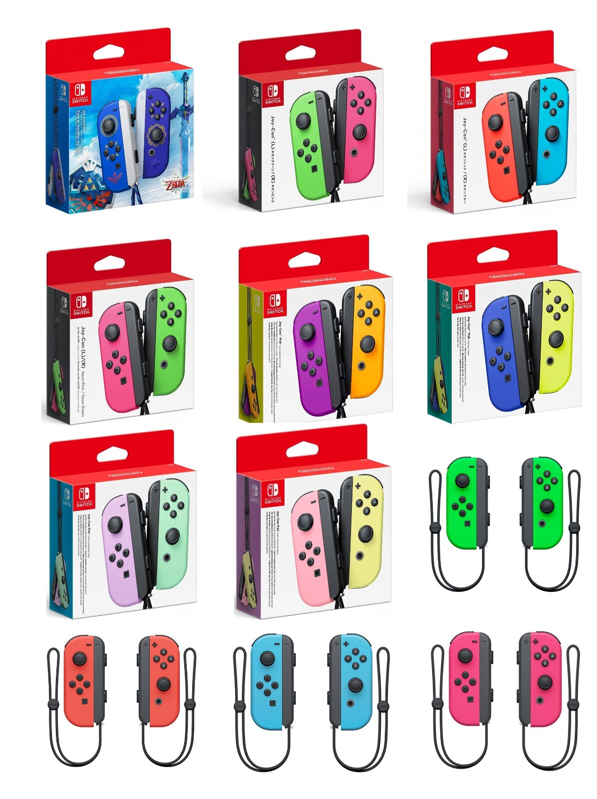 Official Nintendo Switch Joy Cons Wireless Controller – Various Colors Available