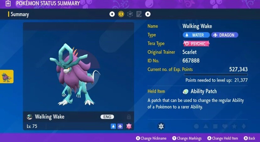 Pokemon Scarlet And Violet ✨6IV Walking Wake & Iron Leaves✨7 Tera Raid BUNDLE🚀