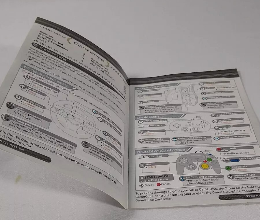 MarioKart Instruction Booklet ONLY Nintendo Wii Japan Singapore Malaysia Saudi