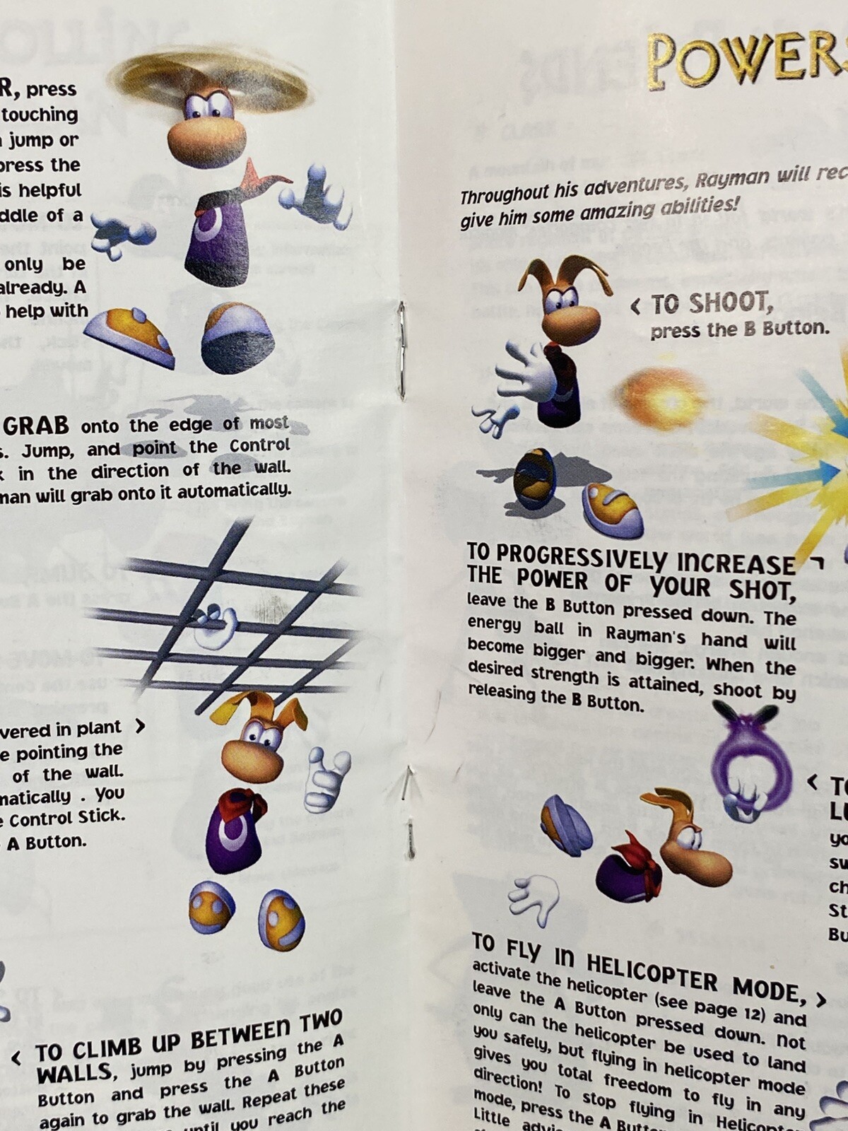 Nintendo 64 Rayman 2 The Great Escape Manual Booklet ONLY Game Not Included!