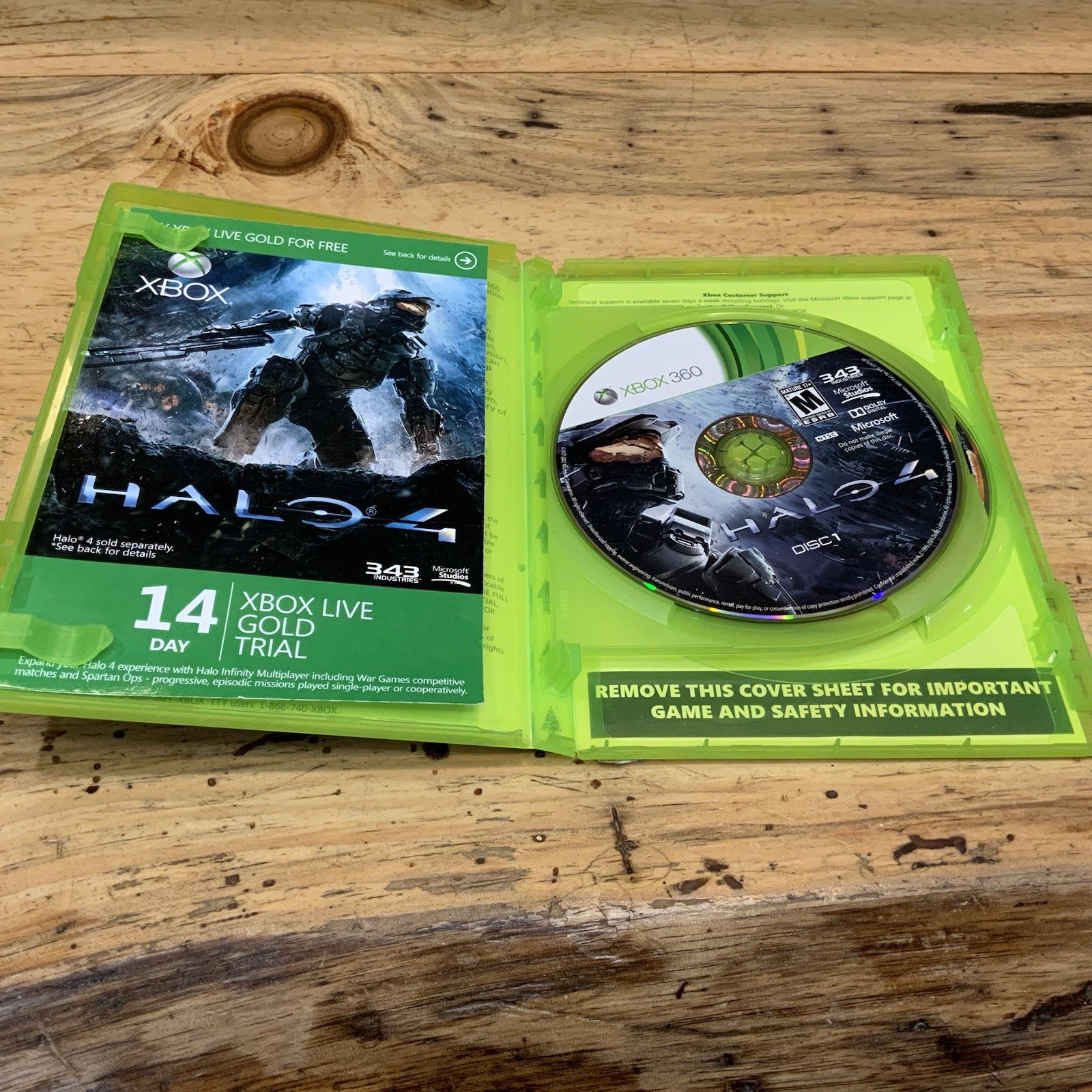 Halo 4 Xbox 360 Complete 2-Disc Set Microsoft Studios 343 Industries Tested