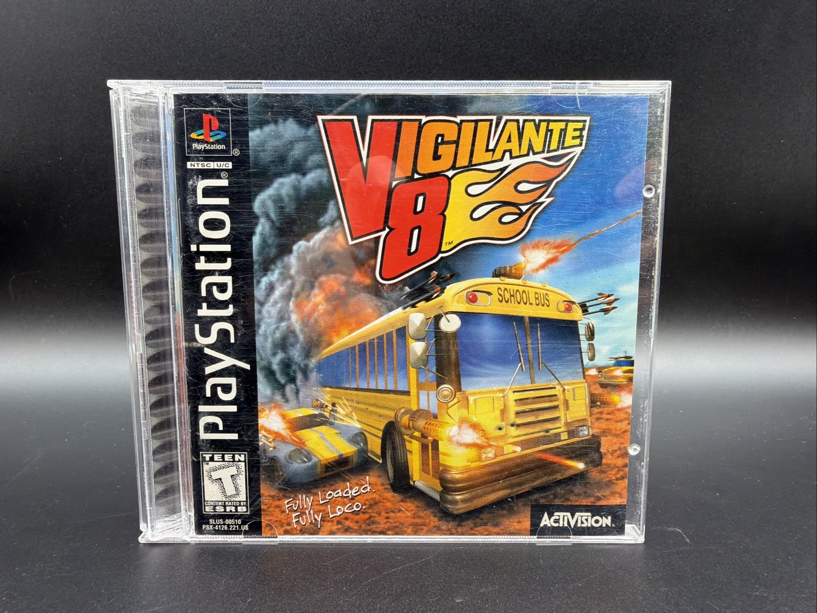 Vigilante 8 PS1 PlayStation 1 Complete CIB + Registration Card Black Label