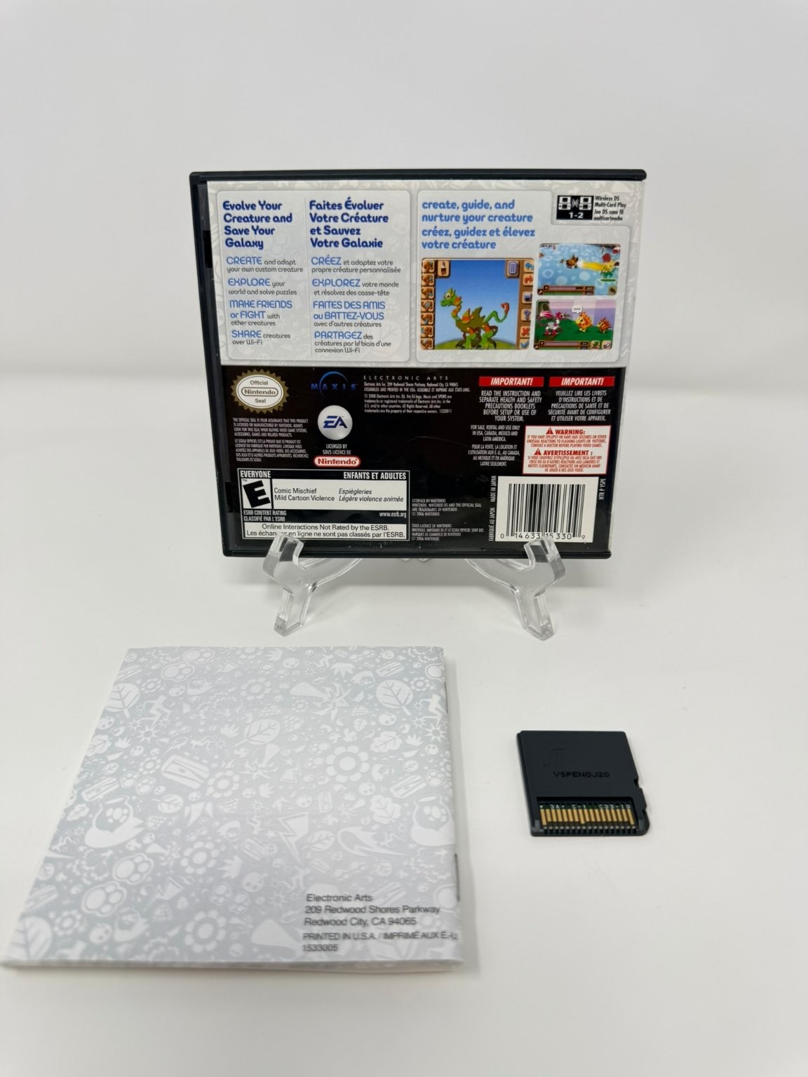 Spore Creatures Nintendo DS Video Game Wi-Fi Creature Creator CIB Tested