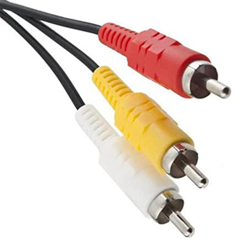 5ft AV to RCA Audio Video Composite Cable Cord for Slim PlayStation PS1 PS2 PS3