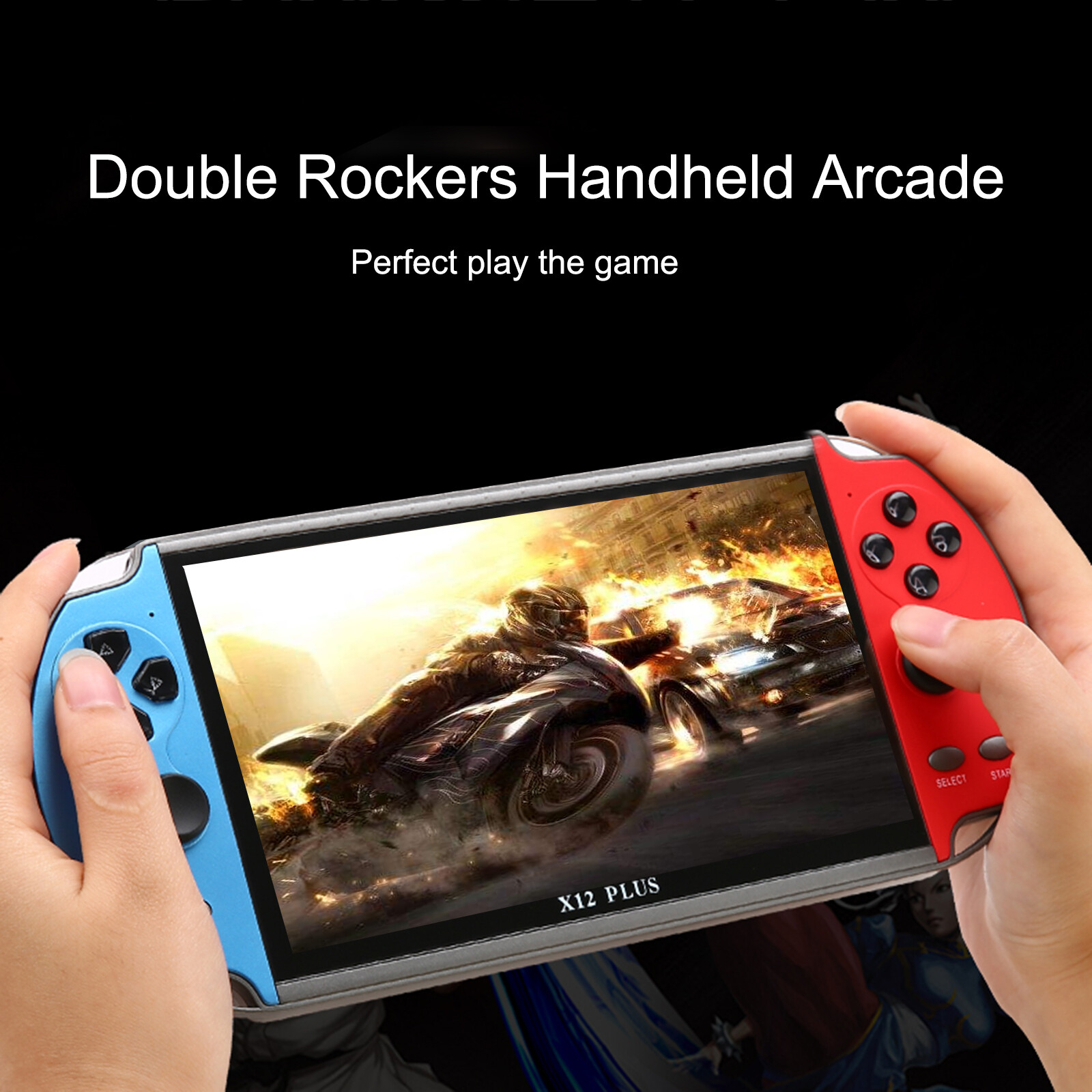 X12 Plus7″ Video Game Console 16GB Retro Handheld Portable 10000Built-in Game ZA