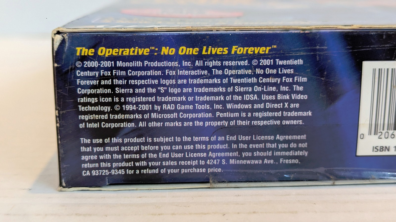 Operative: No One Lives Forever Game of the Year Edition 2001 Big Box Sealed