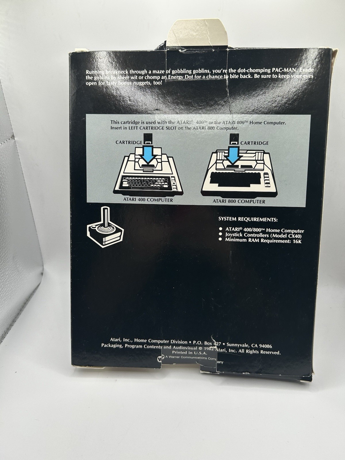 Atari 400/800 Pacman Box And Cartridge Tested