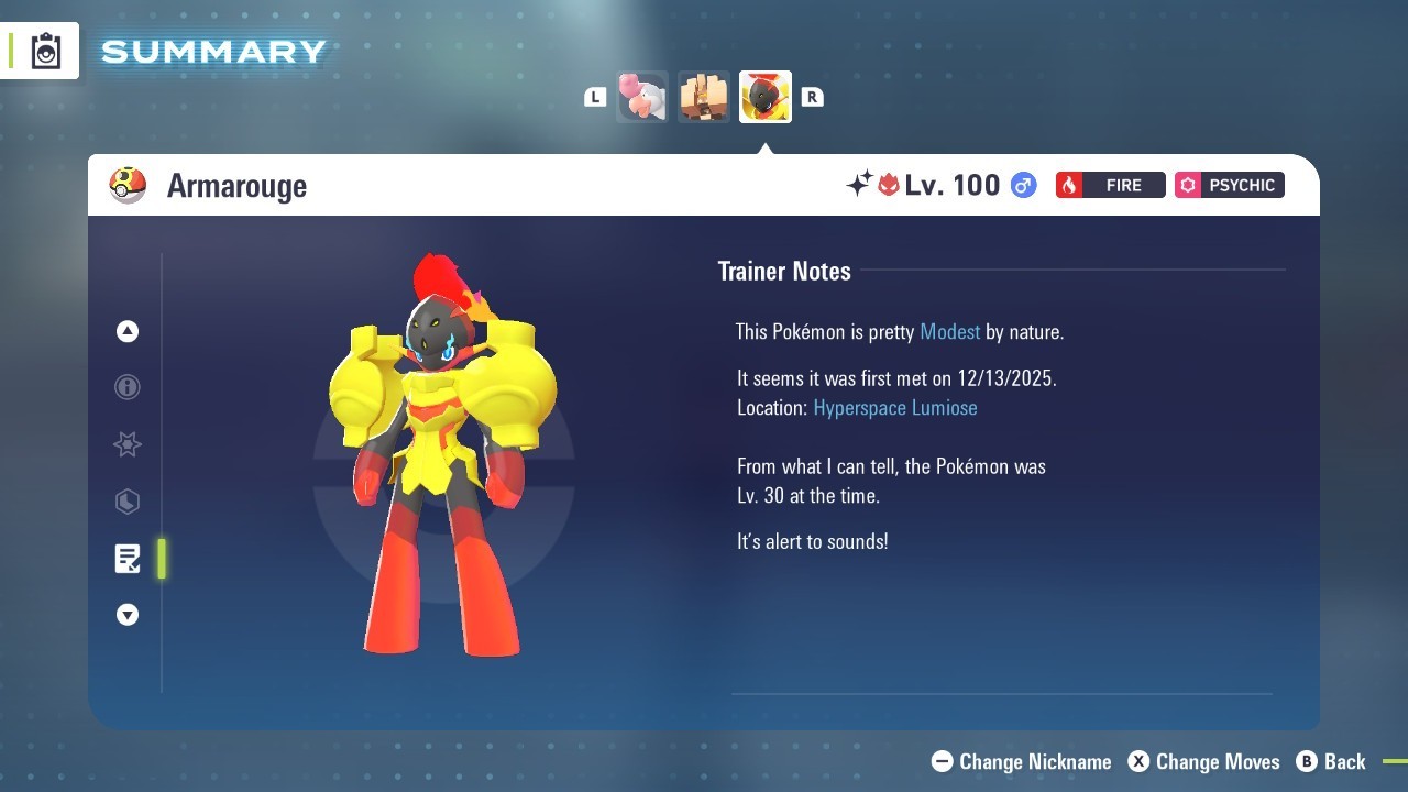 Armarouge Alpha Shiny 6IVs Battle Ready – Legends ZA
