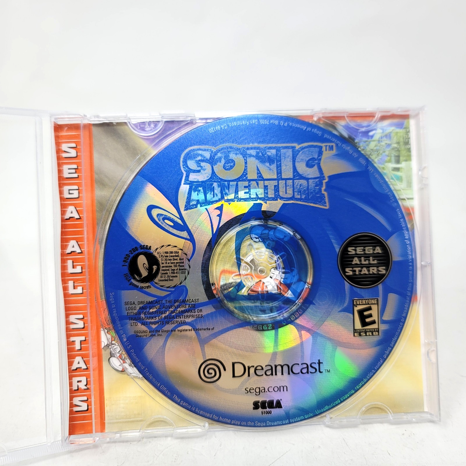 Sonic Adventure (Sega Dreamcast) Case & Game Tested Working