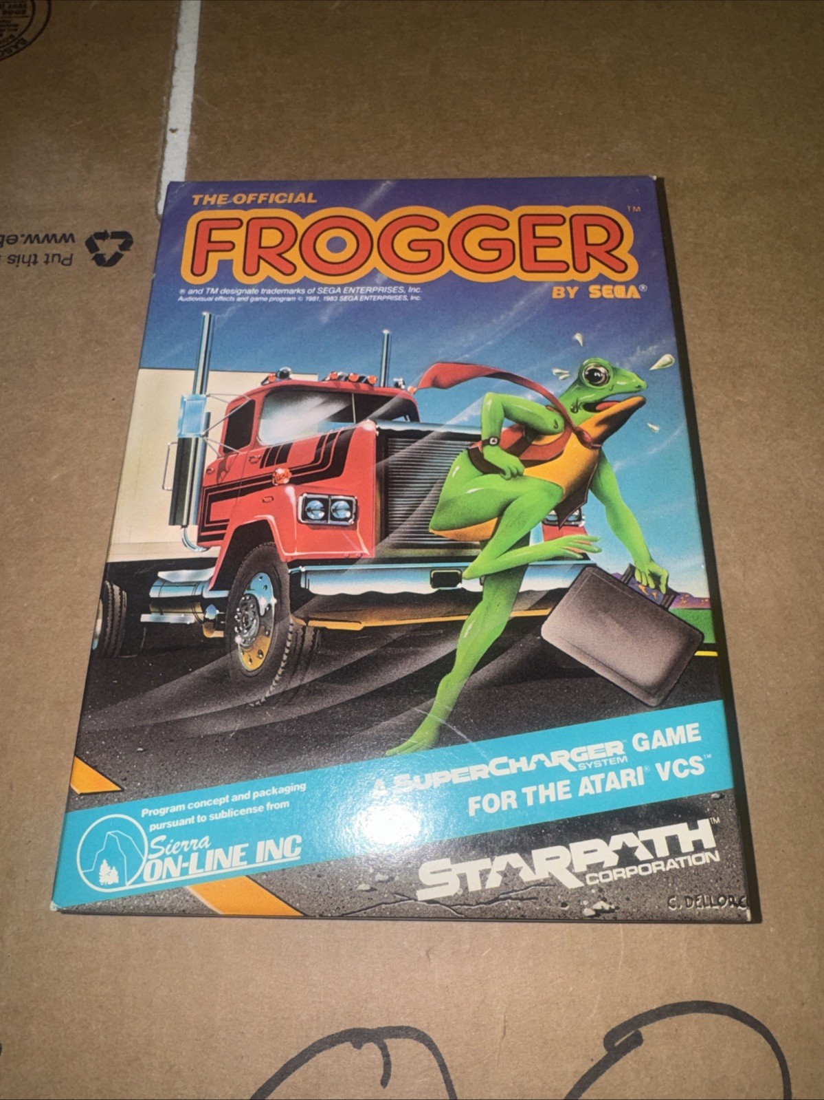 STARPATH 1983 Frogger By SEGA Atari VCS A Supercharger Game
