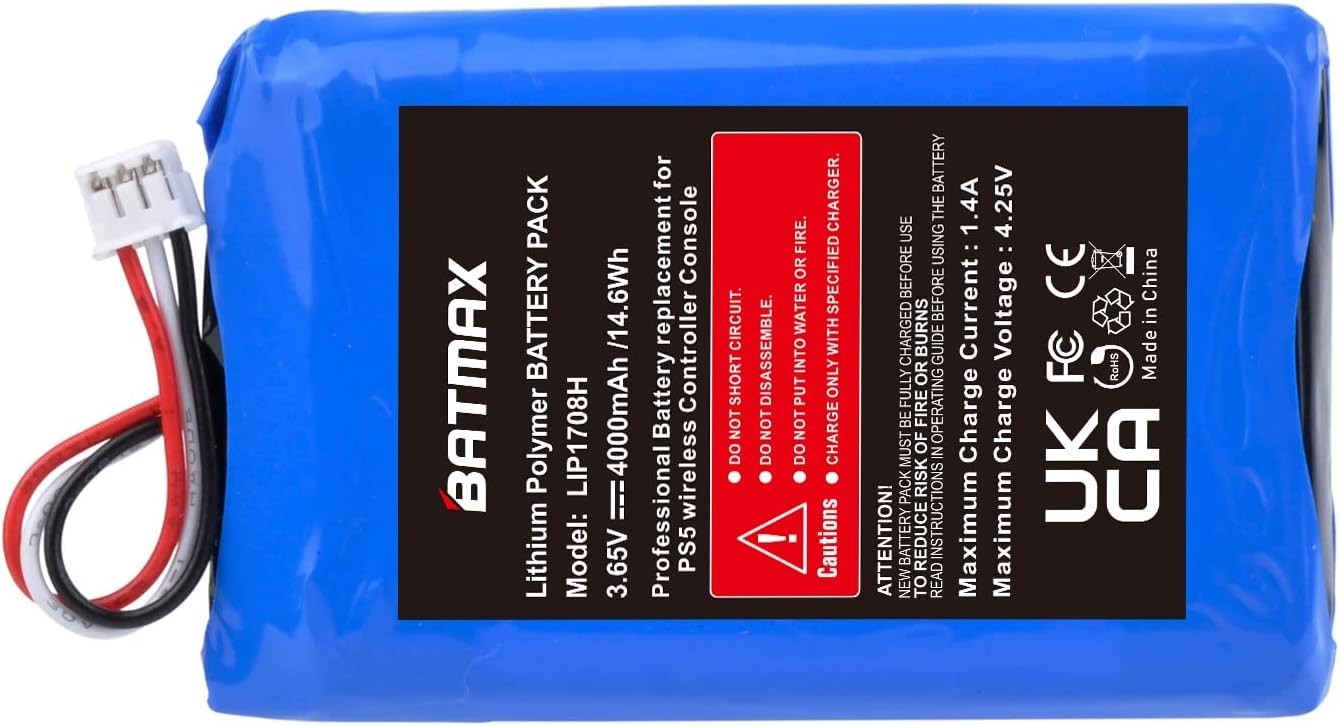 4000mAh LIP1708 Replacement Battery for Sony PS5 DualSense Controller