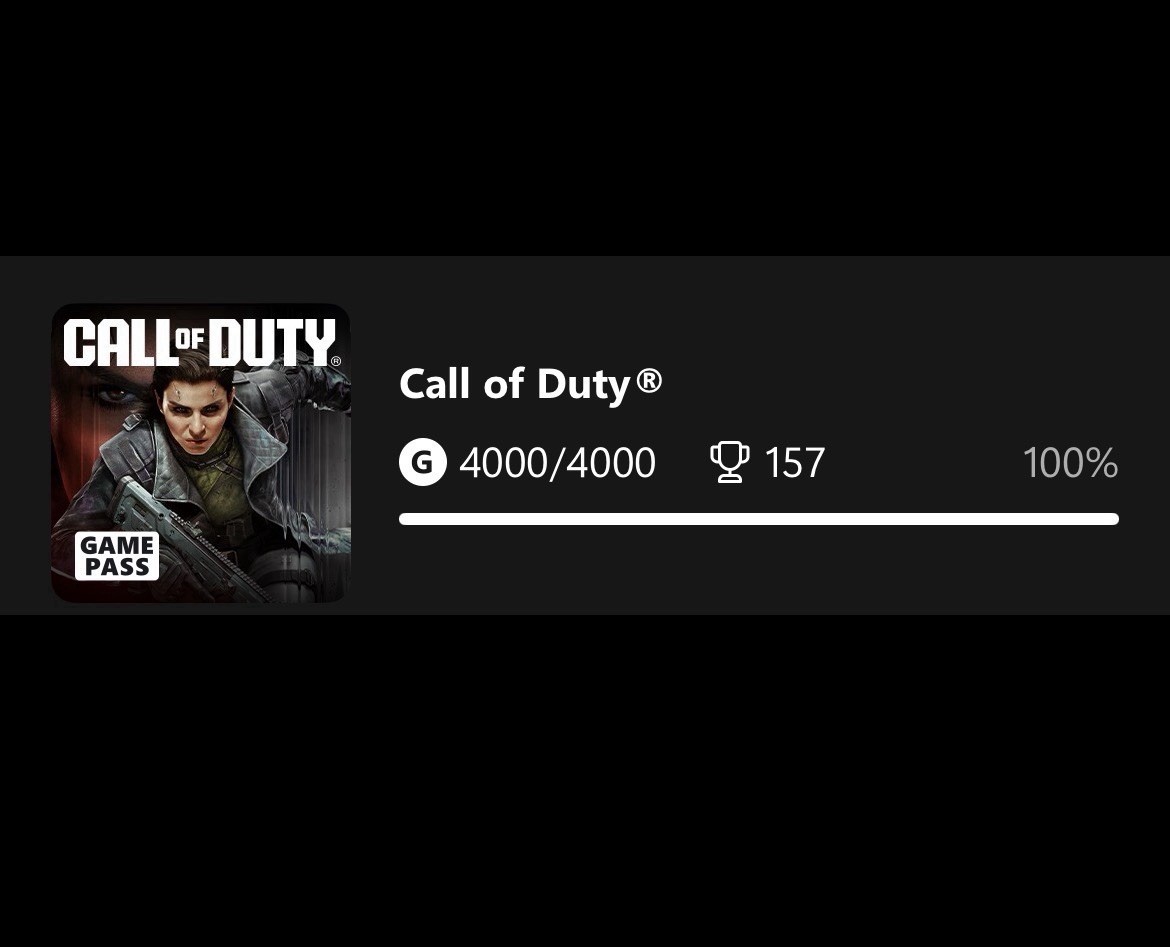 Call Of Duty 4000/4000 Gamerscore (Xbox)