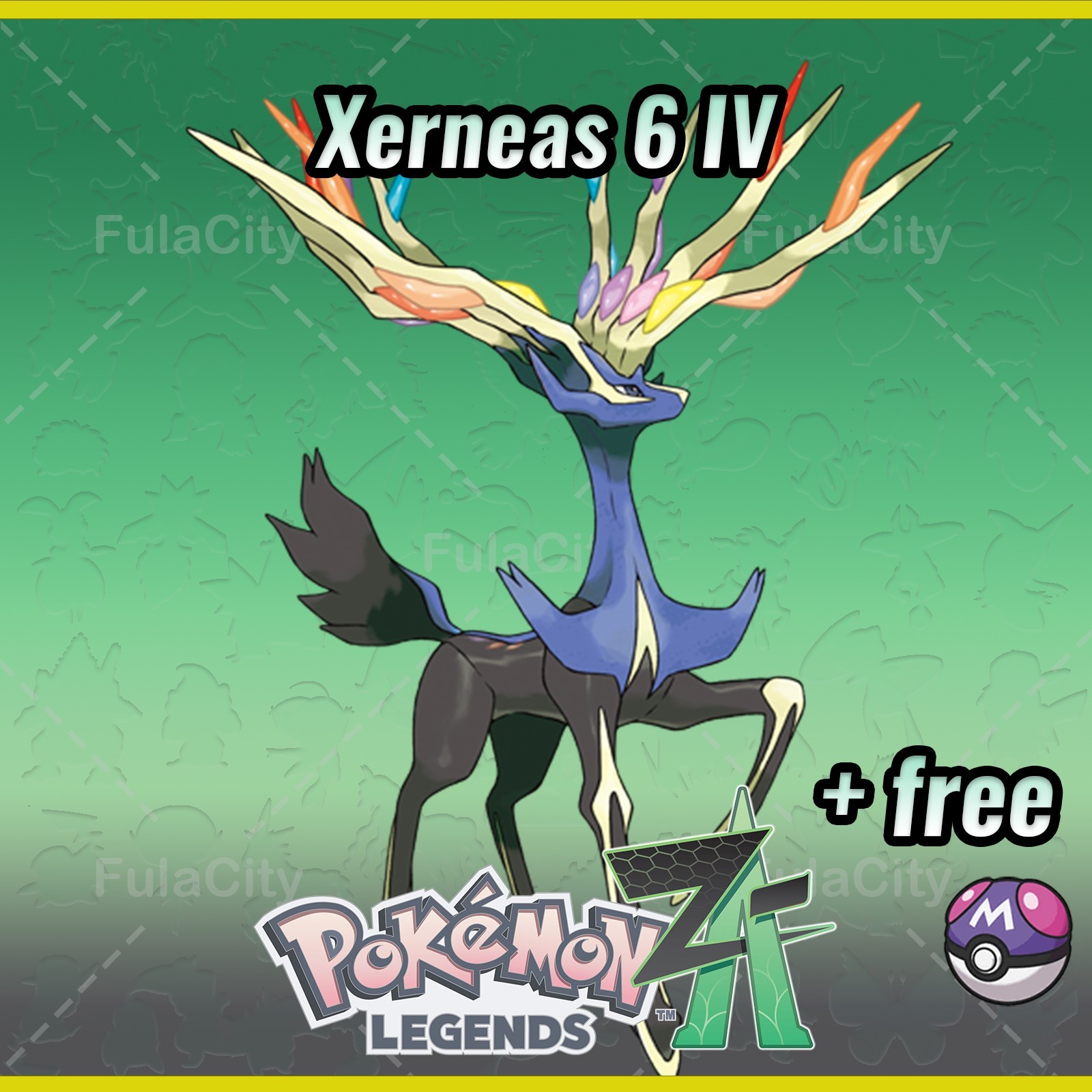 Xerneas Pokemon Legends ZA ⚫ 6 IV 🟢 @ Master Ball
