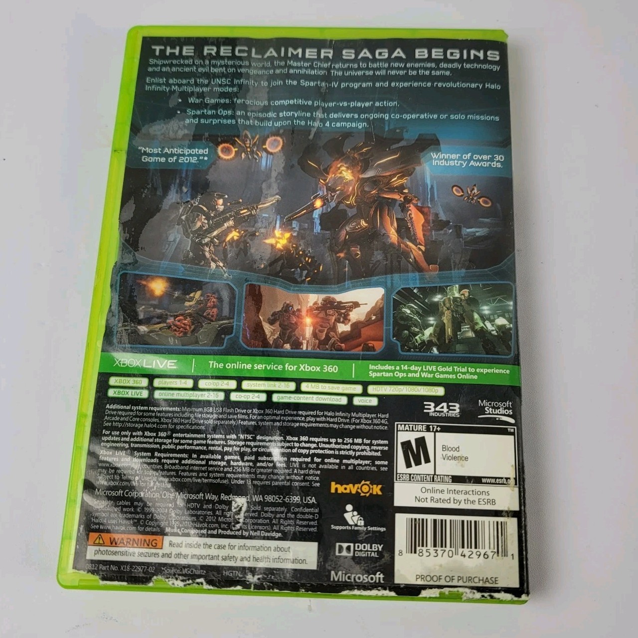 Halo 4 – Xbox 360 (Standard Game) Microsoft Ntsc 343 Industries