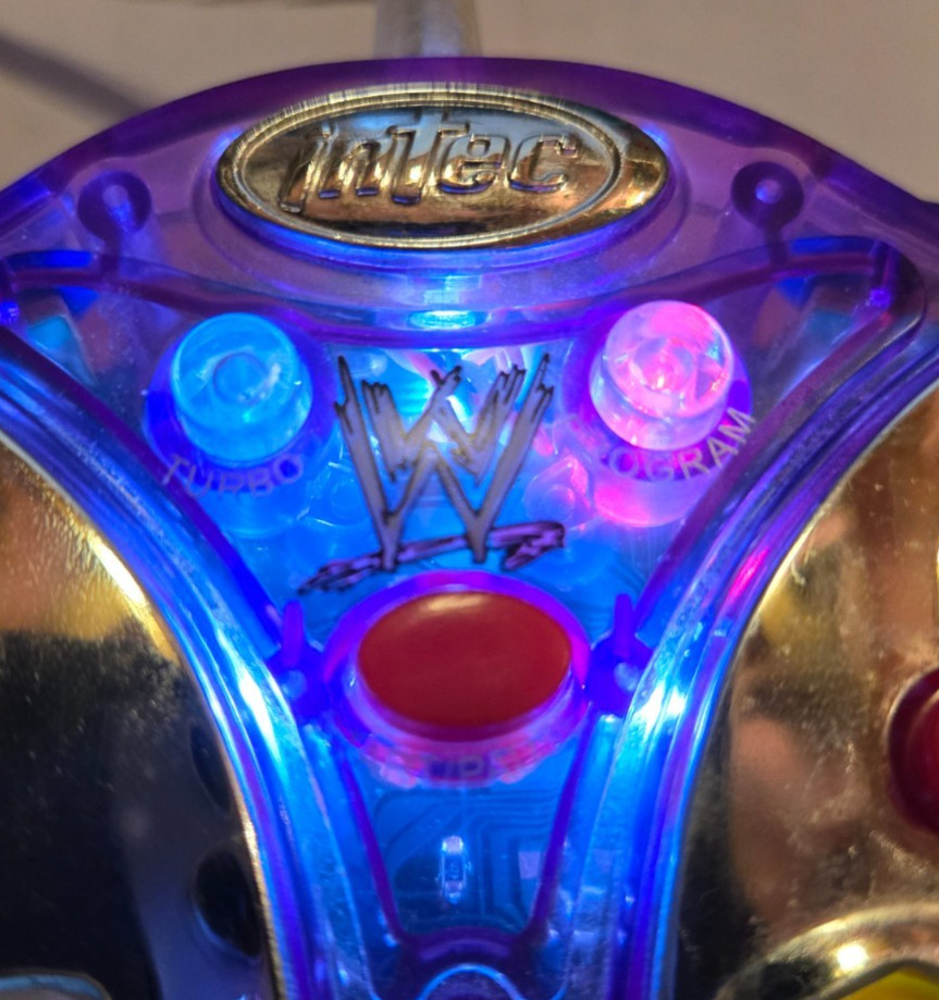 Rare Intec GameCube WWE Controller Lights Up