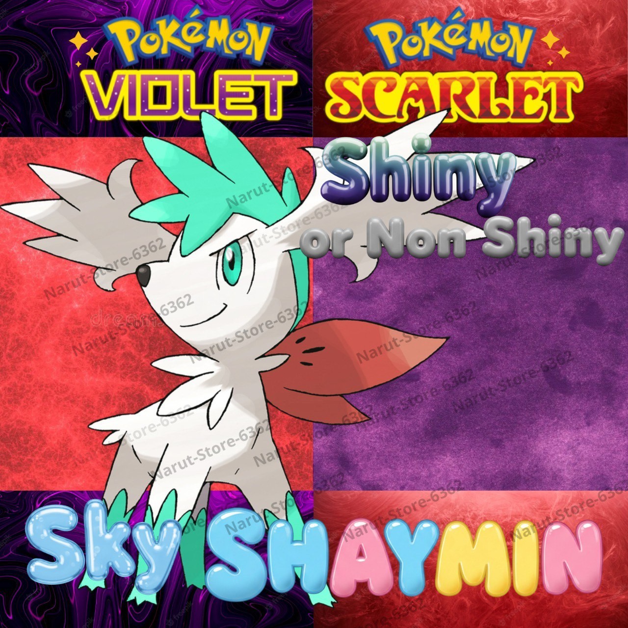SKY SHAYMIN🔥SHINY OR NON SHINY🔥CUSTOM OR UNTOUCHED🔥POKÉMON SCARLET & VIOLET