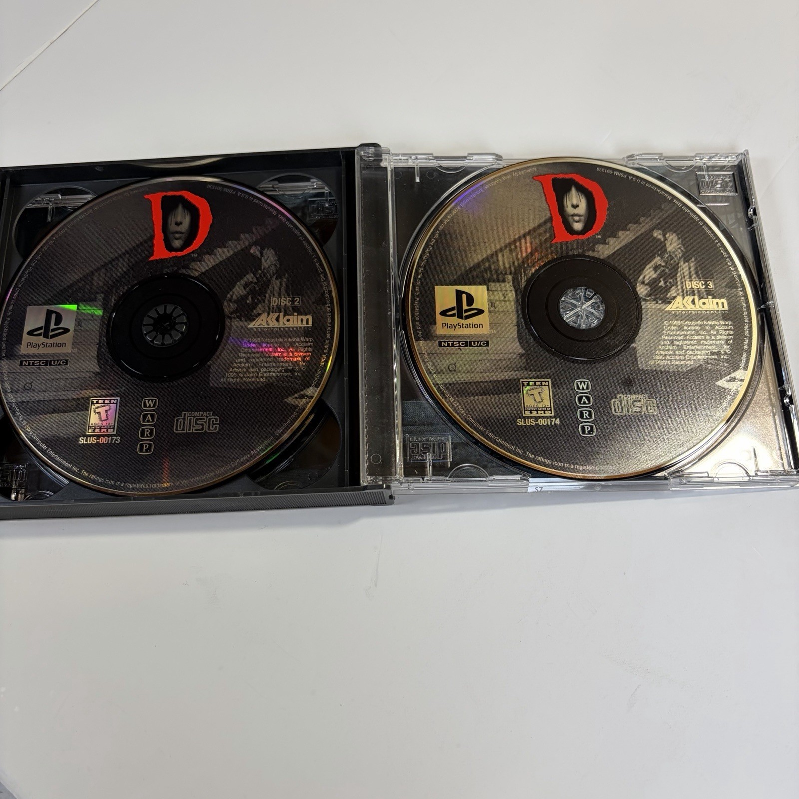 D The Game Sony Playstation 1 PS1 Complete 3 Disc Set Manual Jewel Case Tested