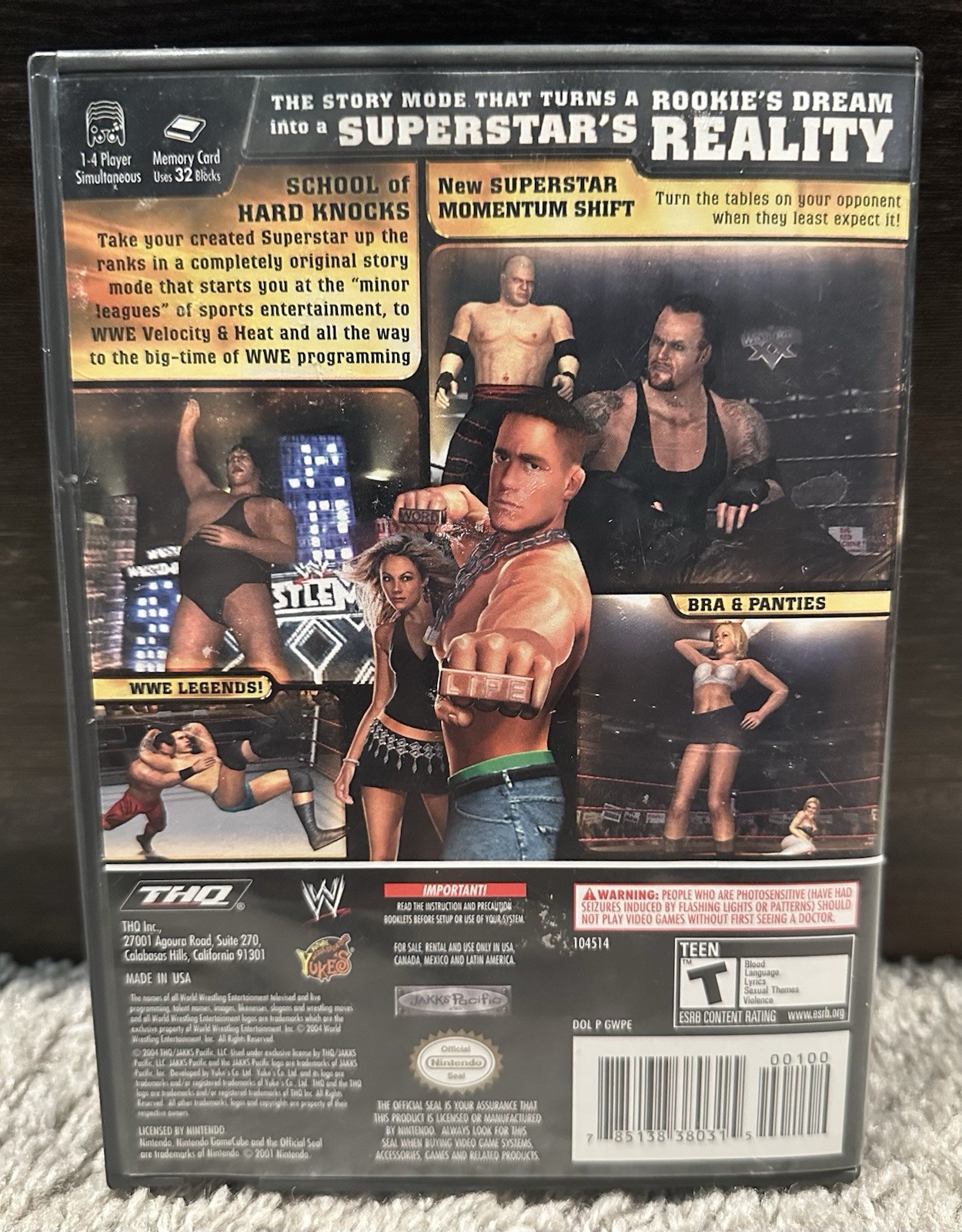 WWE: Day of Reckoning (Nintendo GameCube, 2004) Complete With Manual & Insert