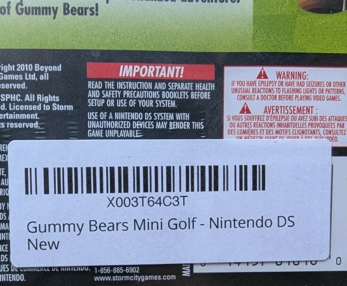 Gummy Bears Minigolf (Nintendo DS, 2010)