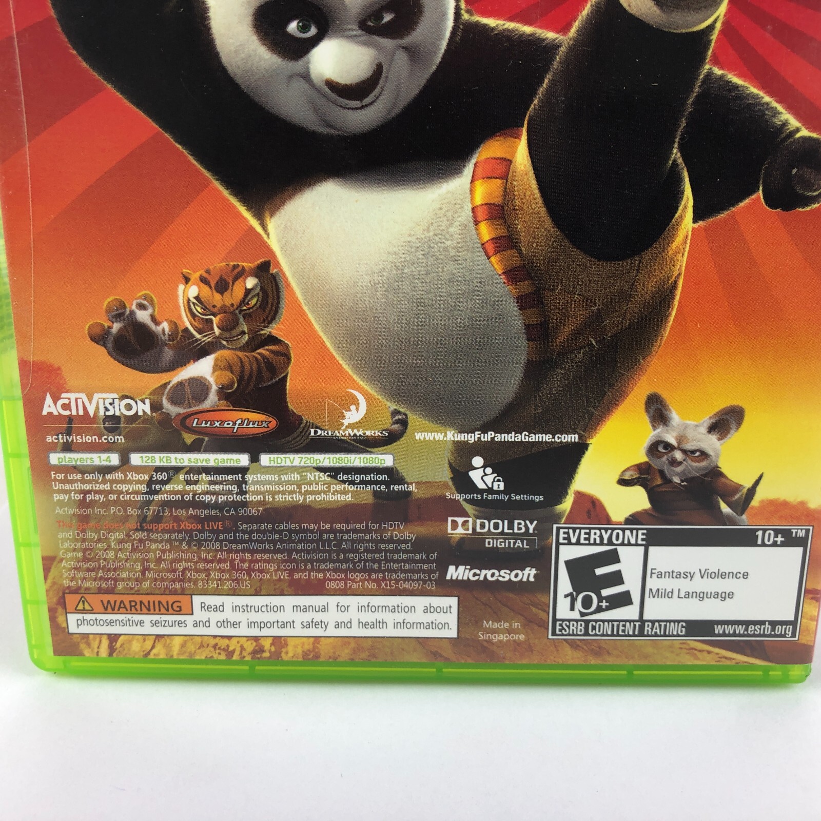 Xbox 360 Lego Indiana Jones: The Original Adventures & Kung Fu Panda NEW SEALED!